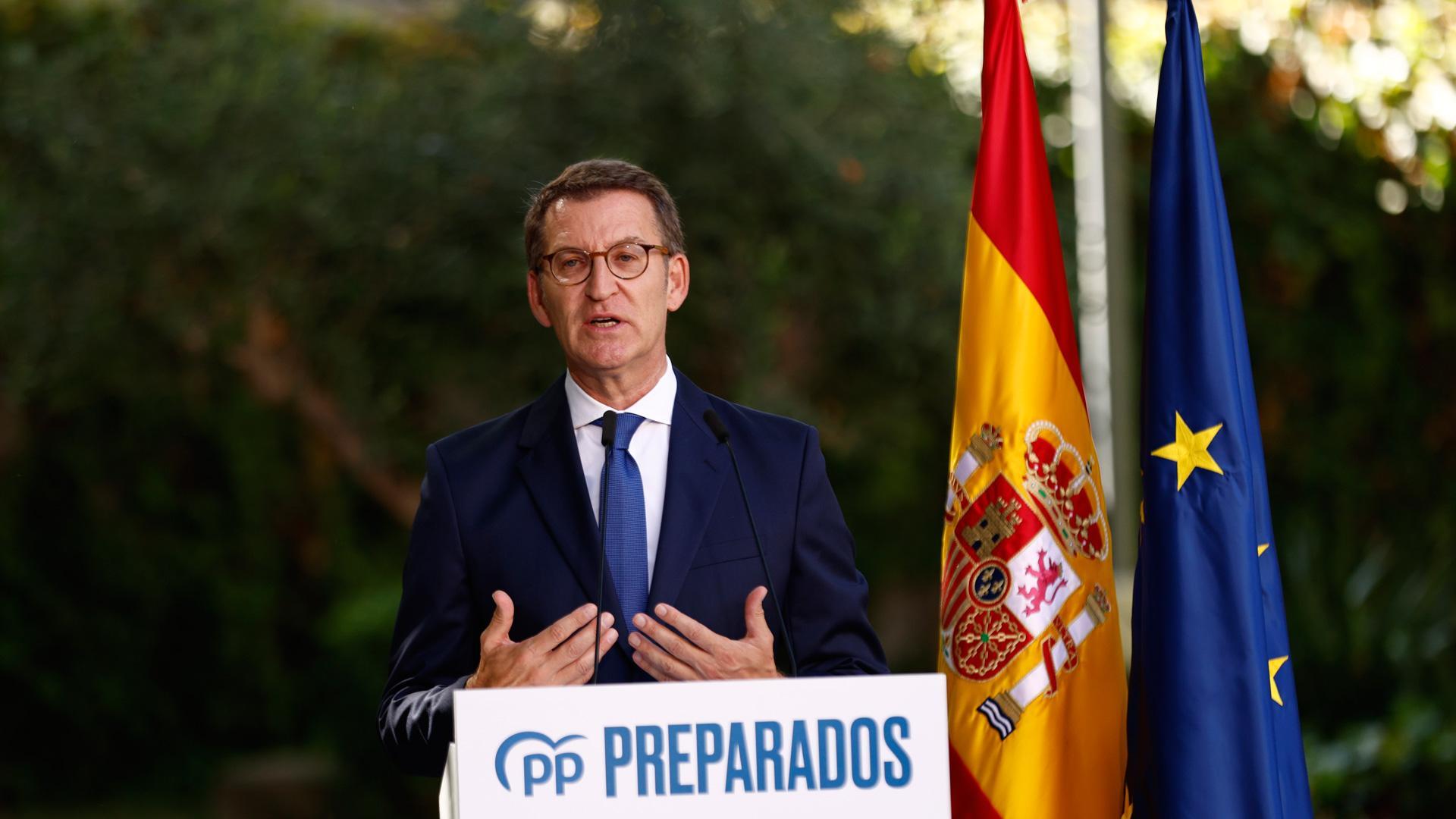 Alberto Núñez Feijóo, en el acto de este jueves