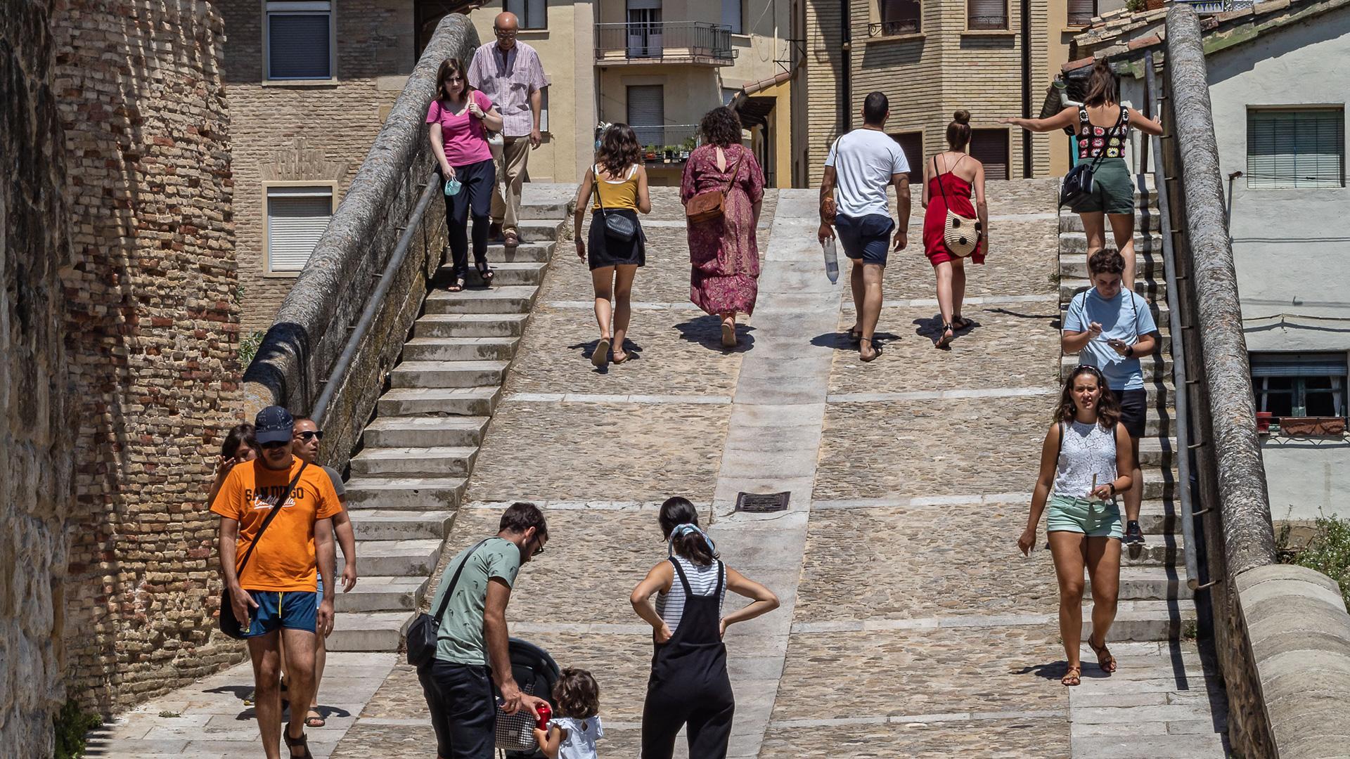 Imagen del Casco Antiguo de Estella, en el conocido como Puente de la Cárcel