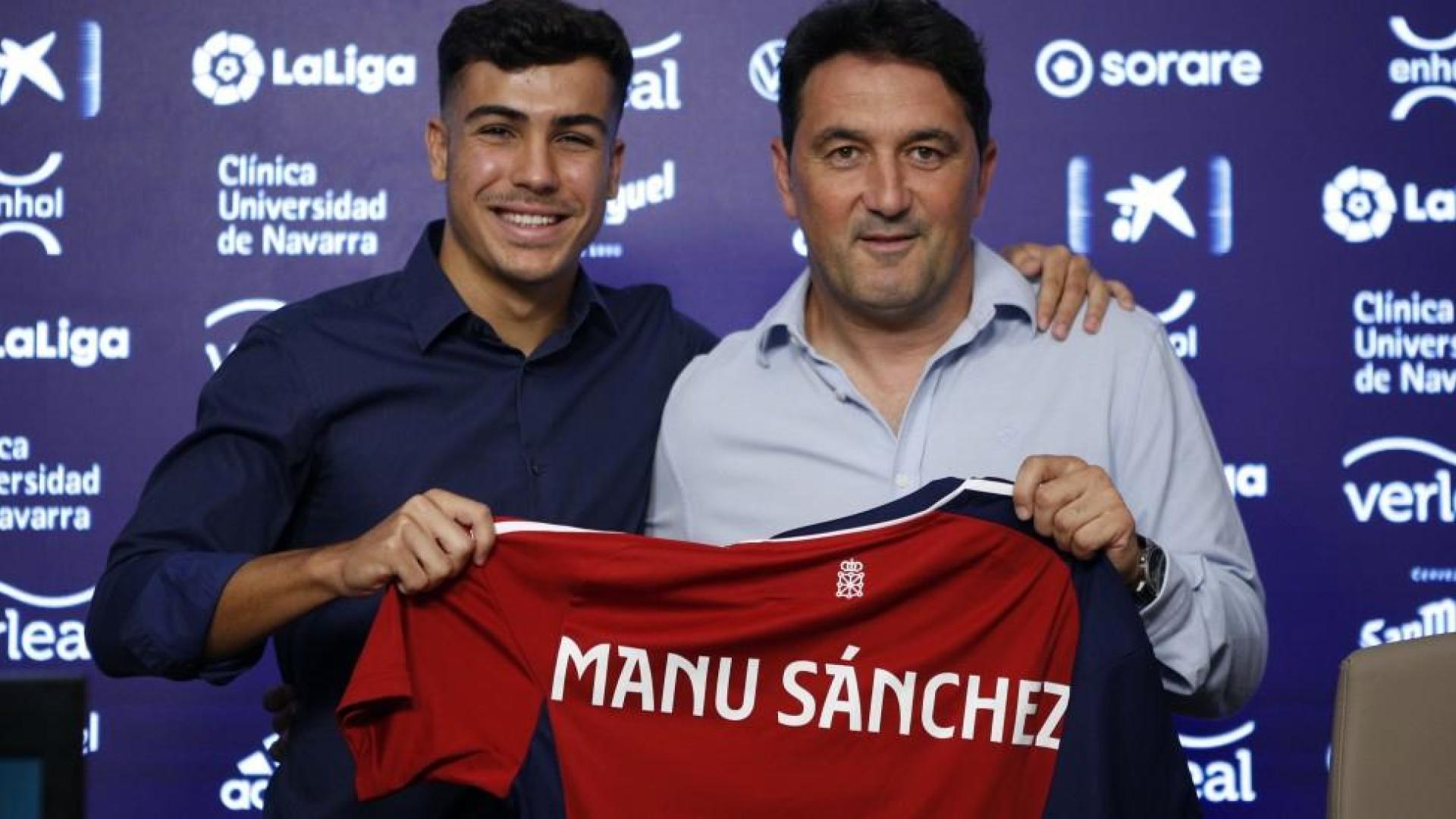 Braulio y Manu Sánchez, en la presentación del segundo