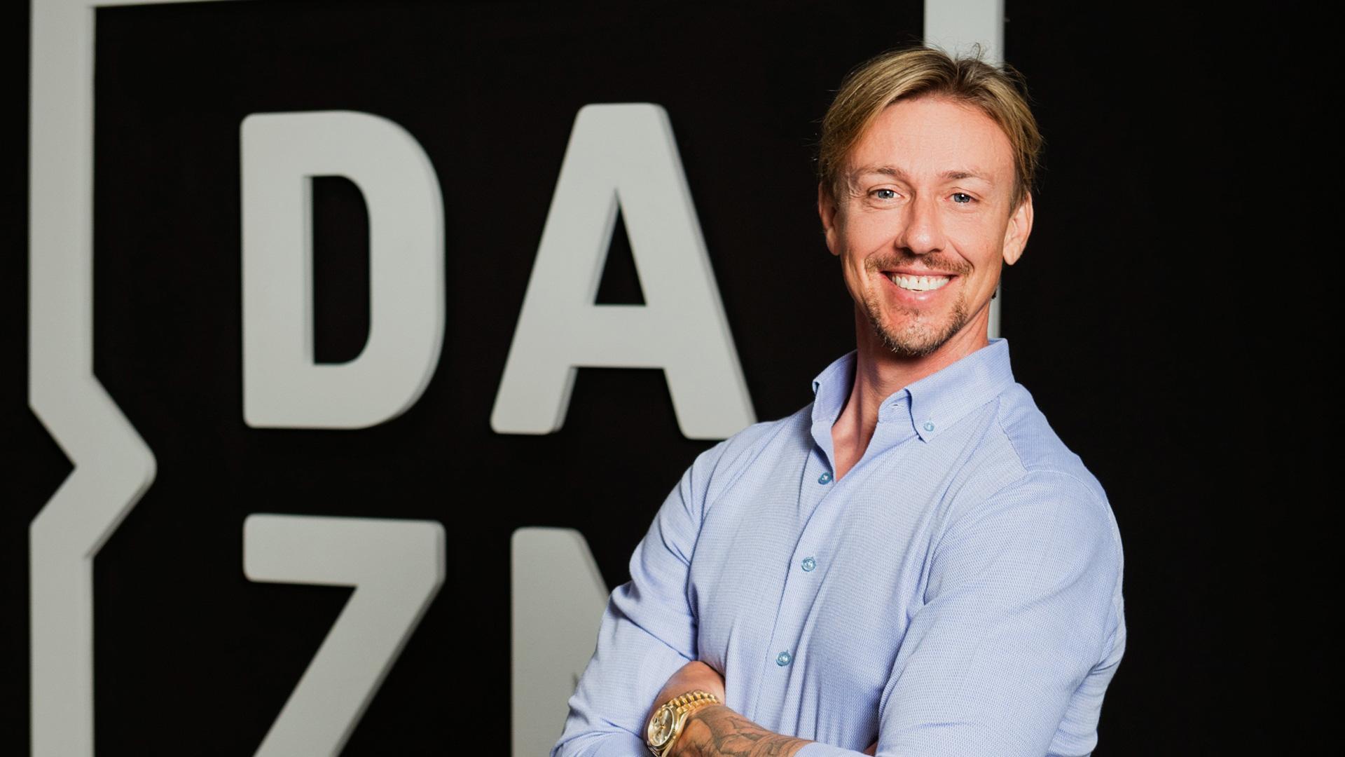 Guti durante la presentación en Dazn