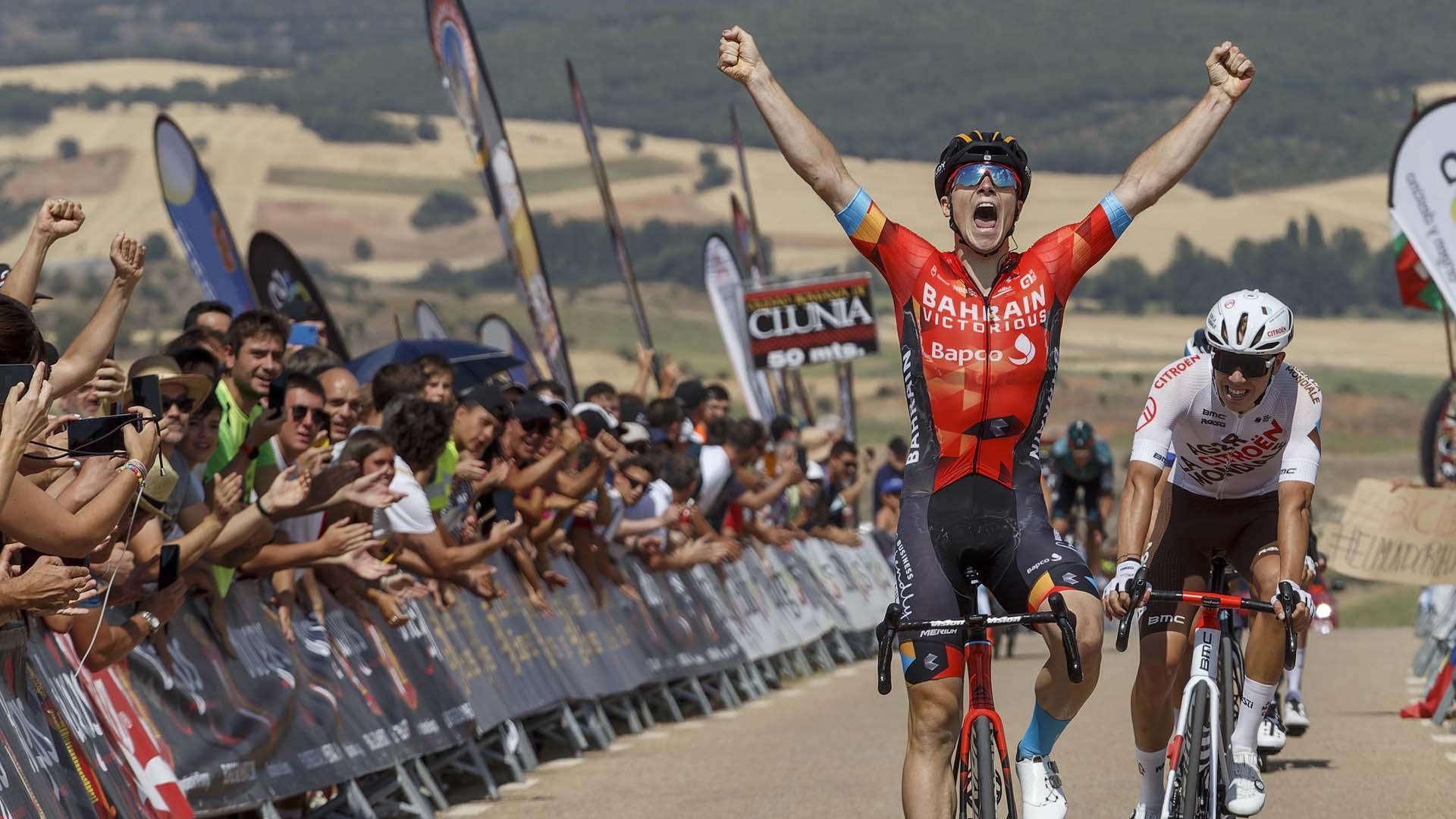 Matevz Govekar (Bahrein), ganador de la cuarta etapa de la Vuelta a Burgos
