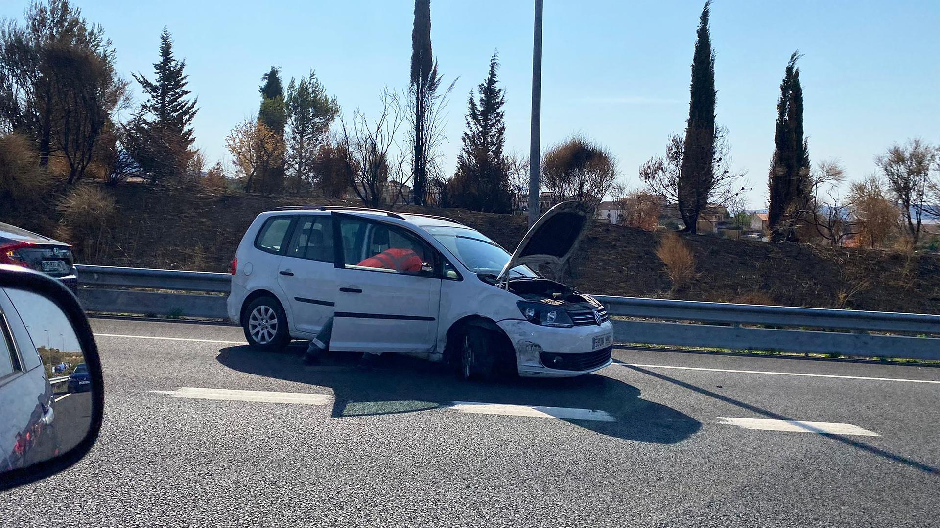 Uno de los vehículos implicados en la colisión en Legarda