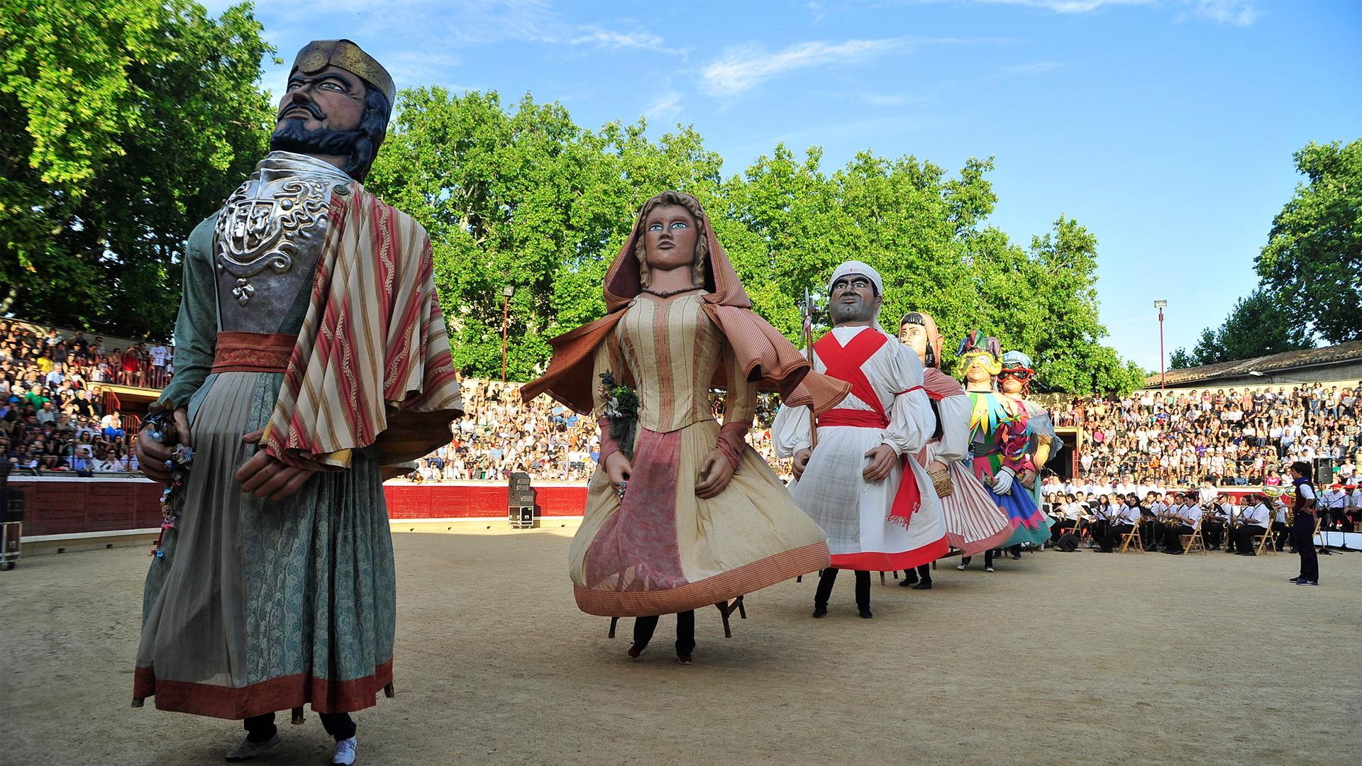 Centenario de la comparsa de gigantes de Tafalla, en agosto de 2019
