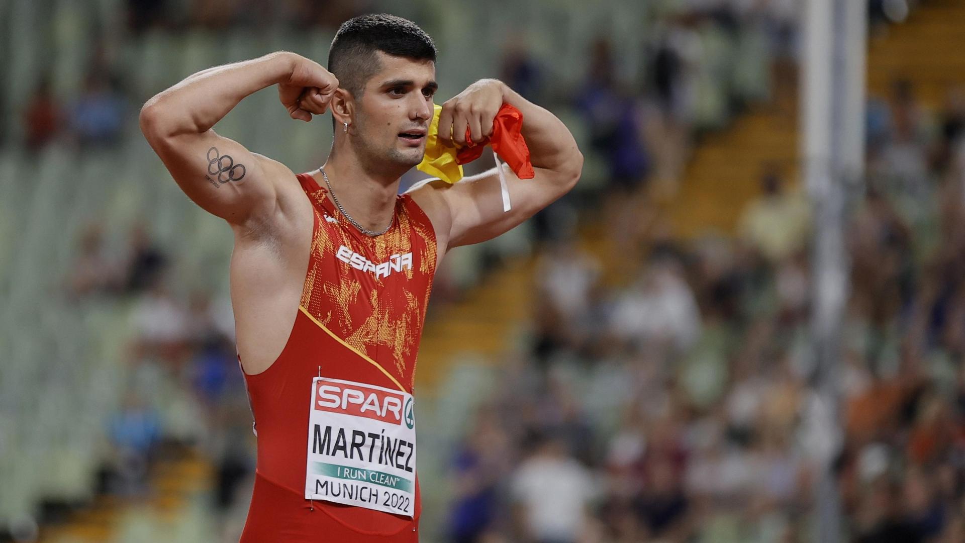 Imágenes de la final del 110 metros vallas del Campeonato de Europa 2022 de Múnich con el navarro Asier Martínez campeón
