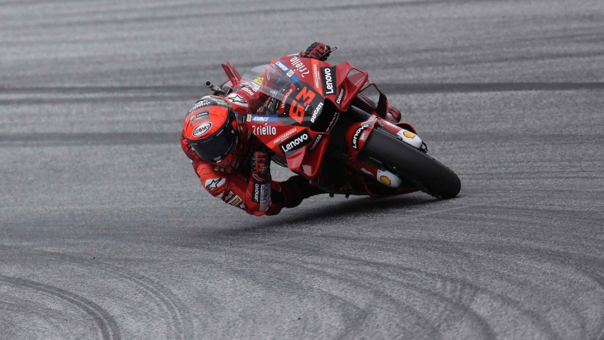 El italiano Francesco "Pecco" Bagnaia (Ducati Desmosedici GP22)