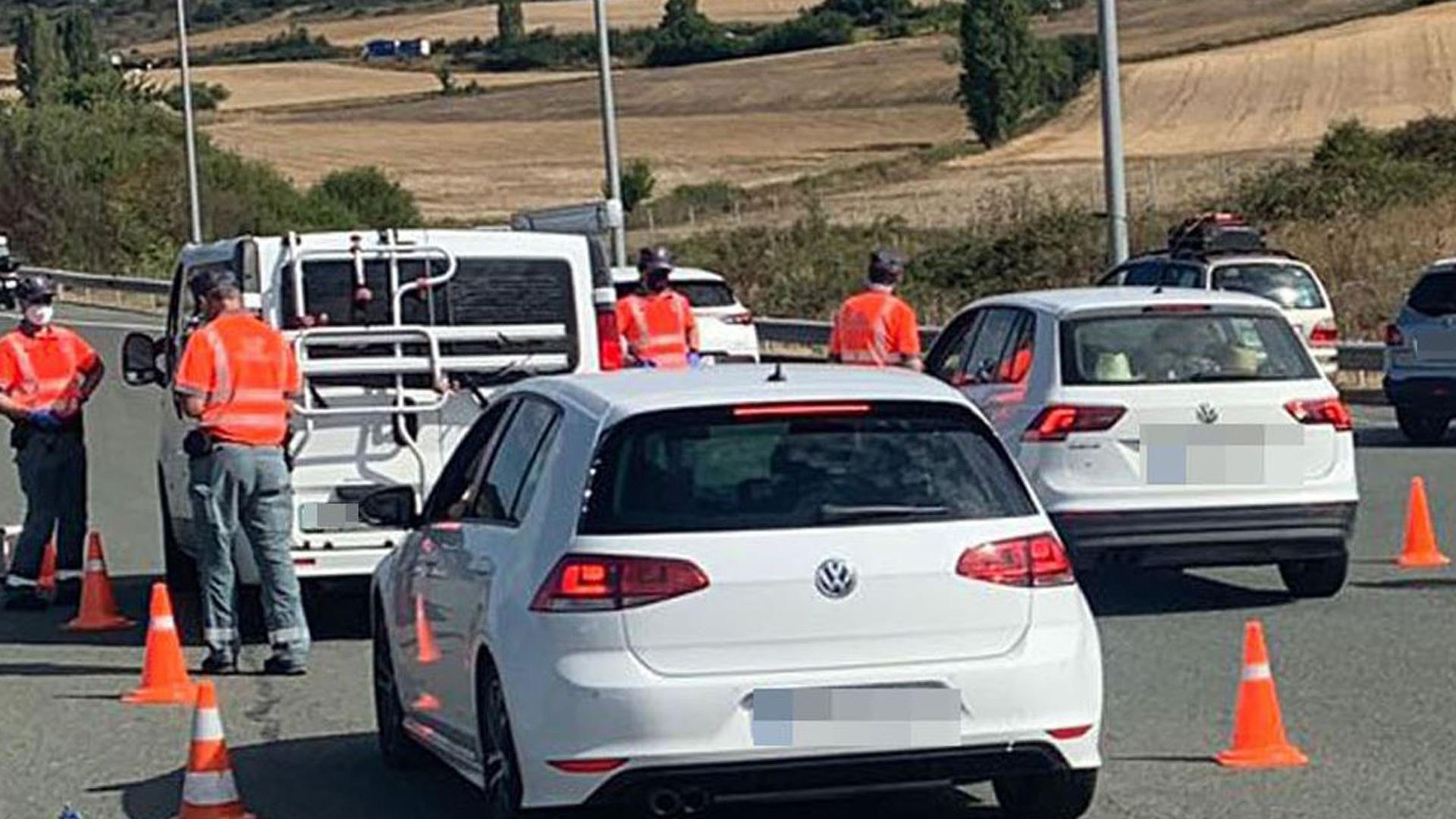 Control de tráfico de la Policía Foral