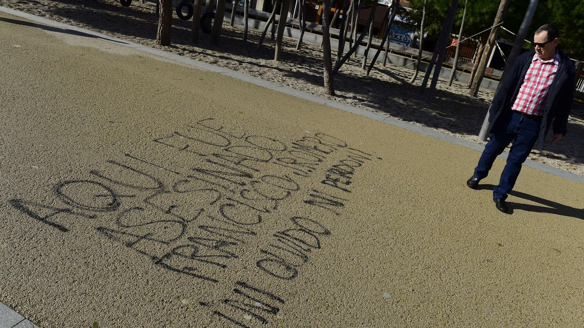 Pintada en el lugar donde asesinaron a 'Jimmy'