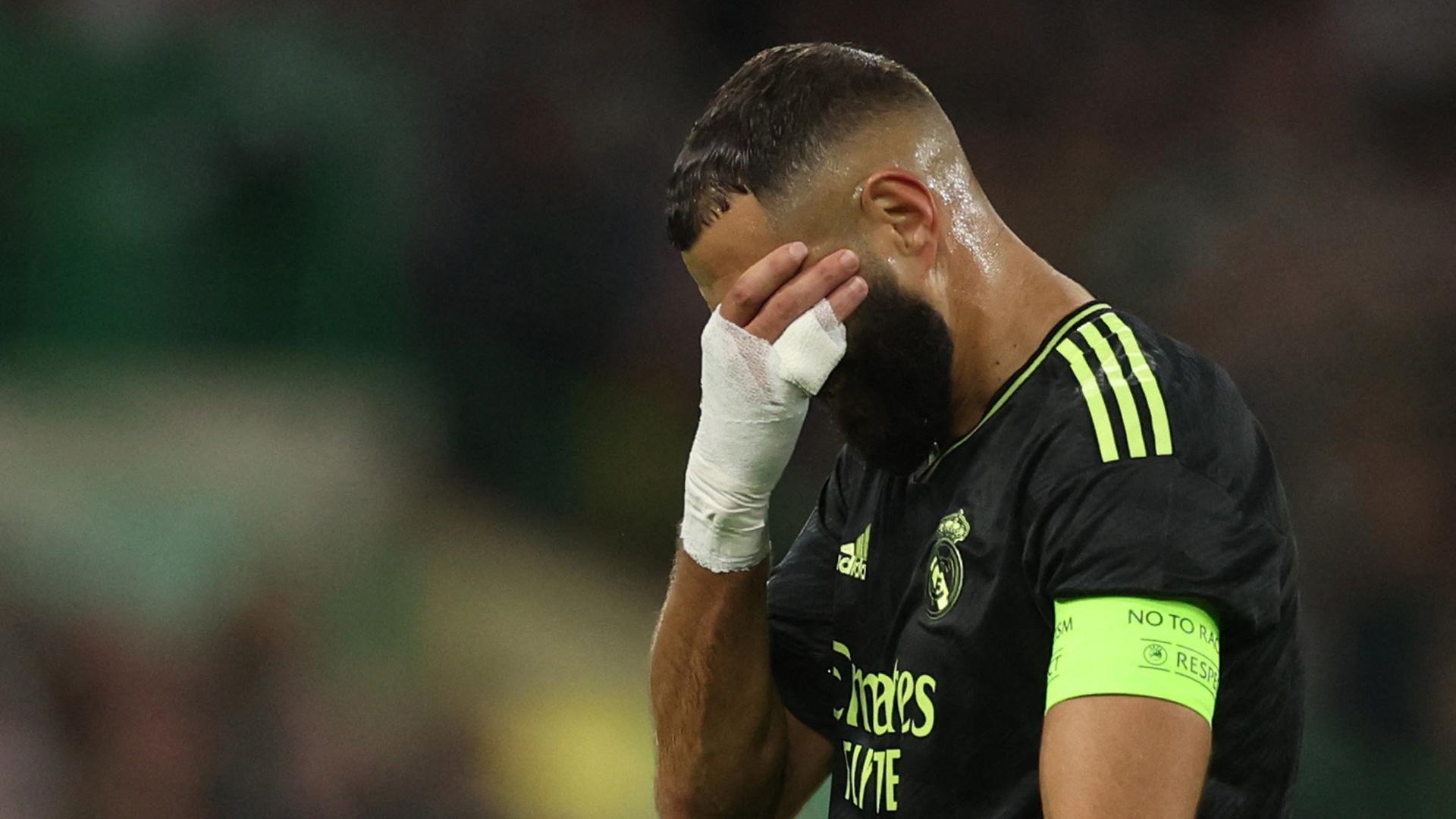 Karim Benzema se retira lesionado en el duelo de Champions contra el Celtic