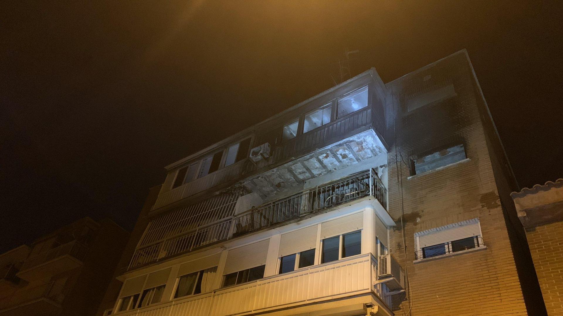 Edificio en el que ha tenido lugar el incendio