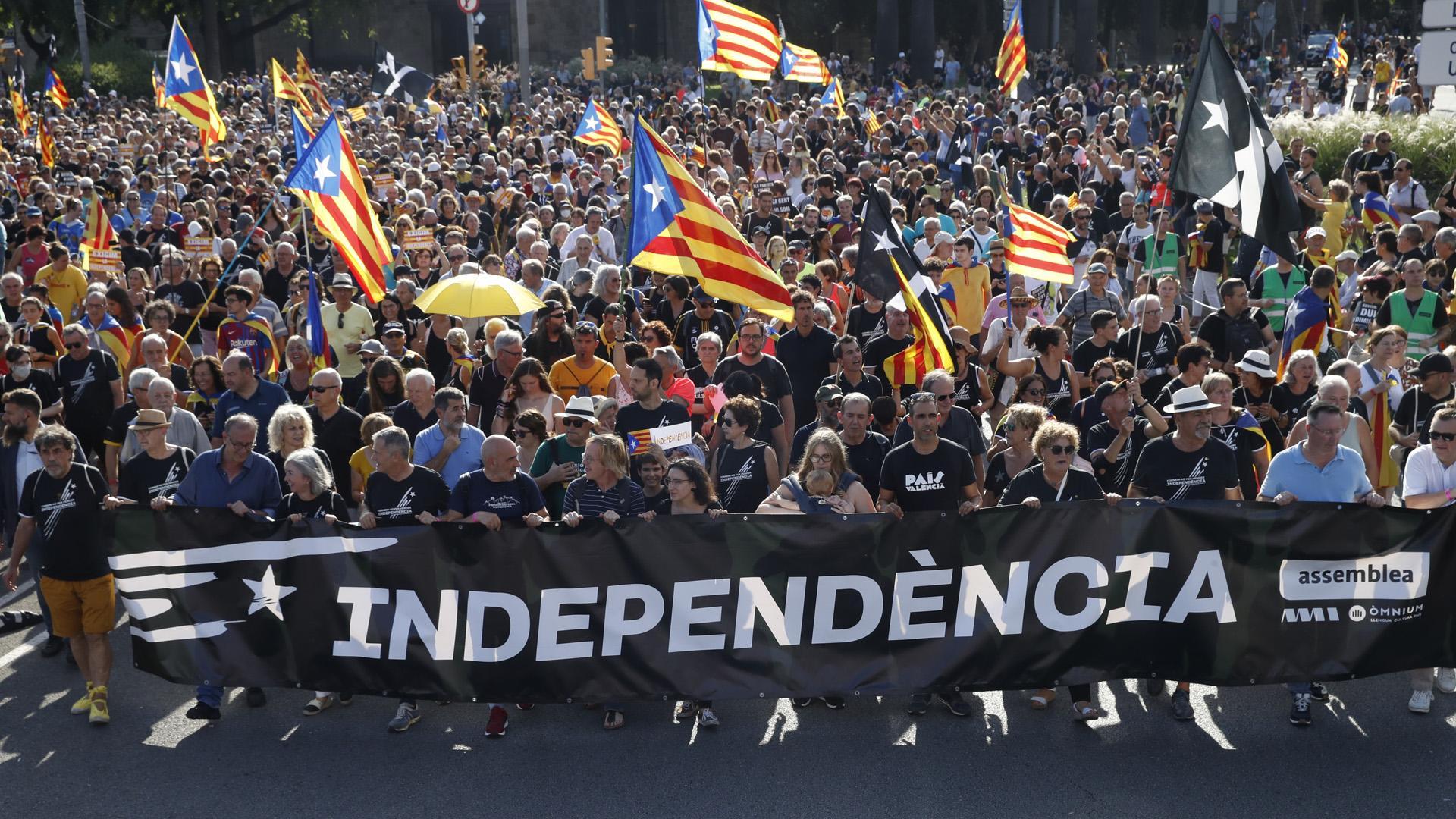 La Diada 2022 reúne 150.000 manifestantes, una de las cifras más bajas desde 2012