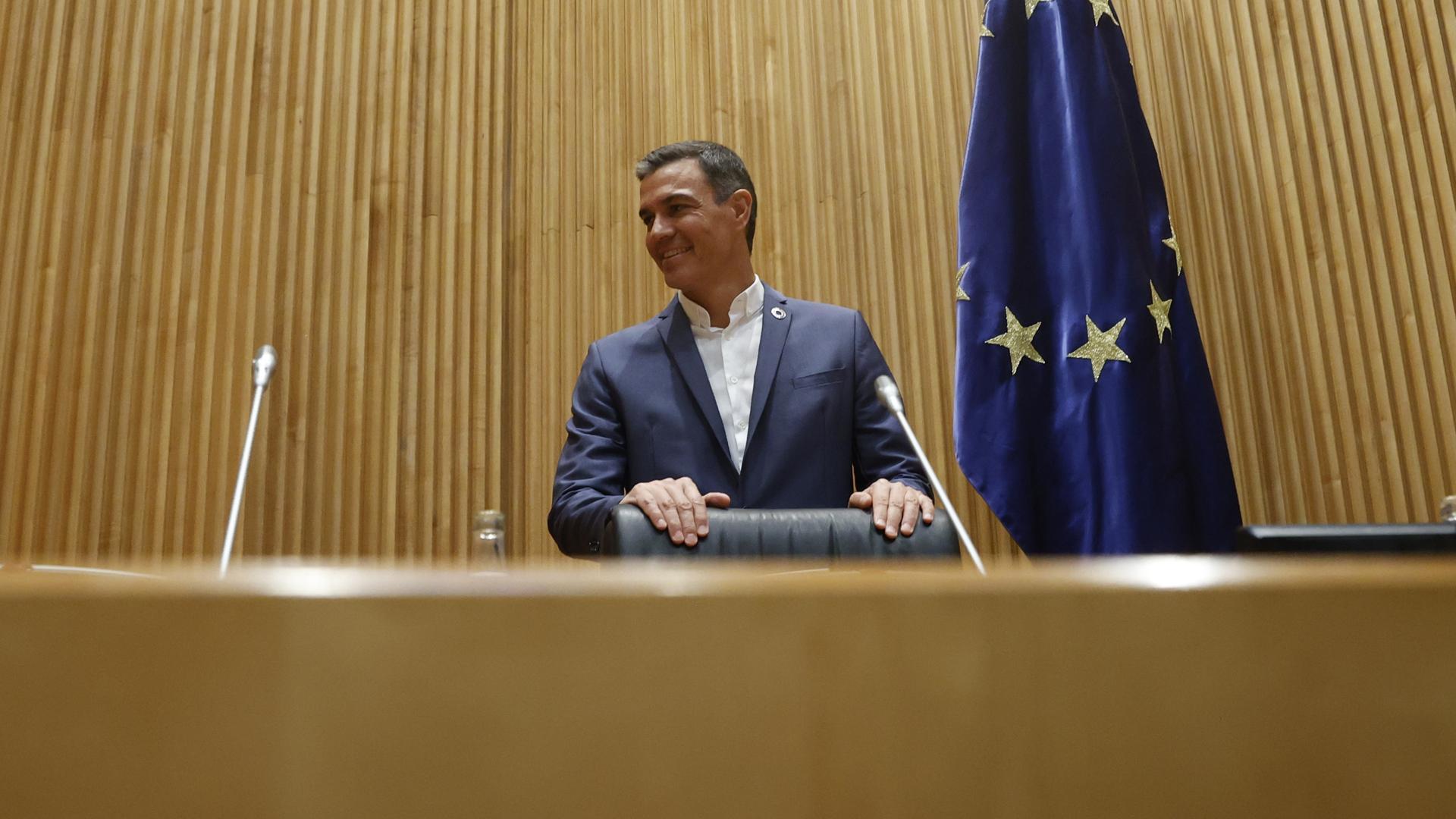El presidente del Gobierno Pedro Sánchez preside la reunión interparlamentaria socialista celebrada en el Congreso