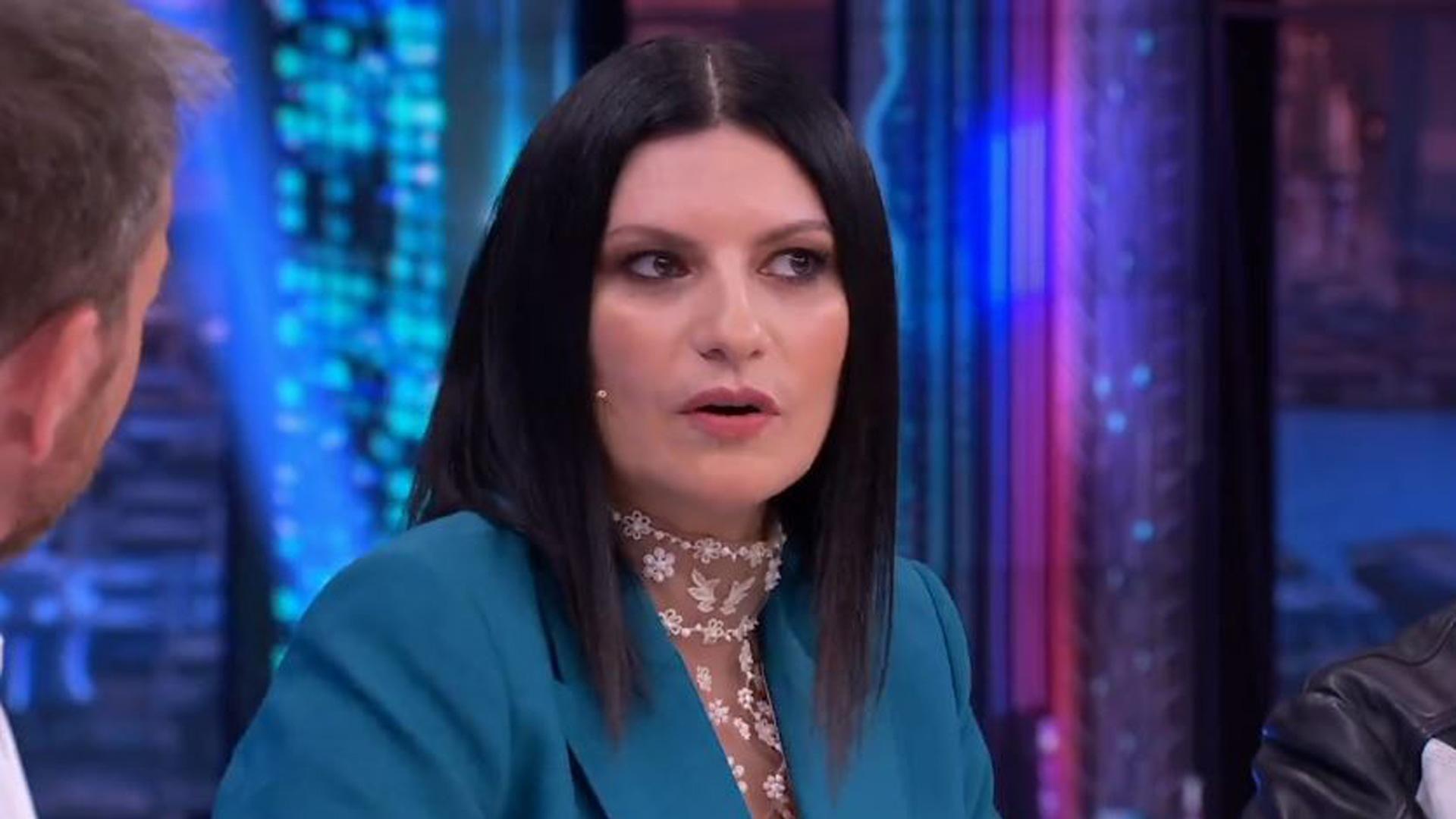 Laura Pausini durante su visita al Hormiguero