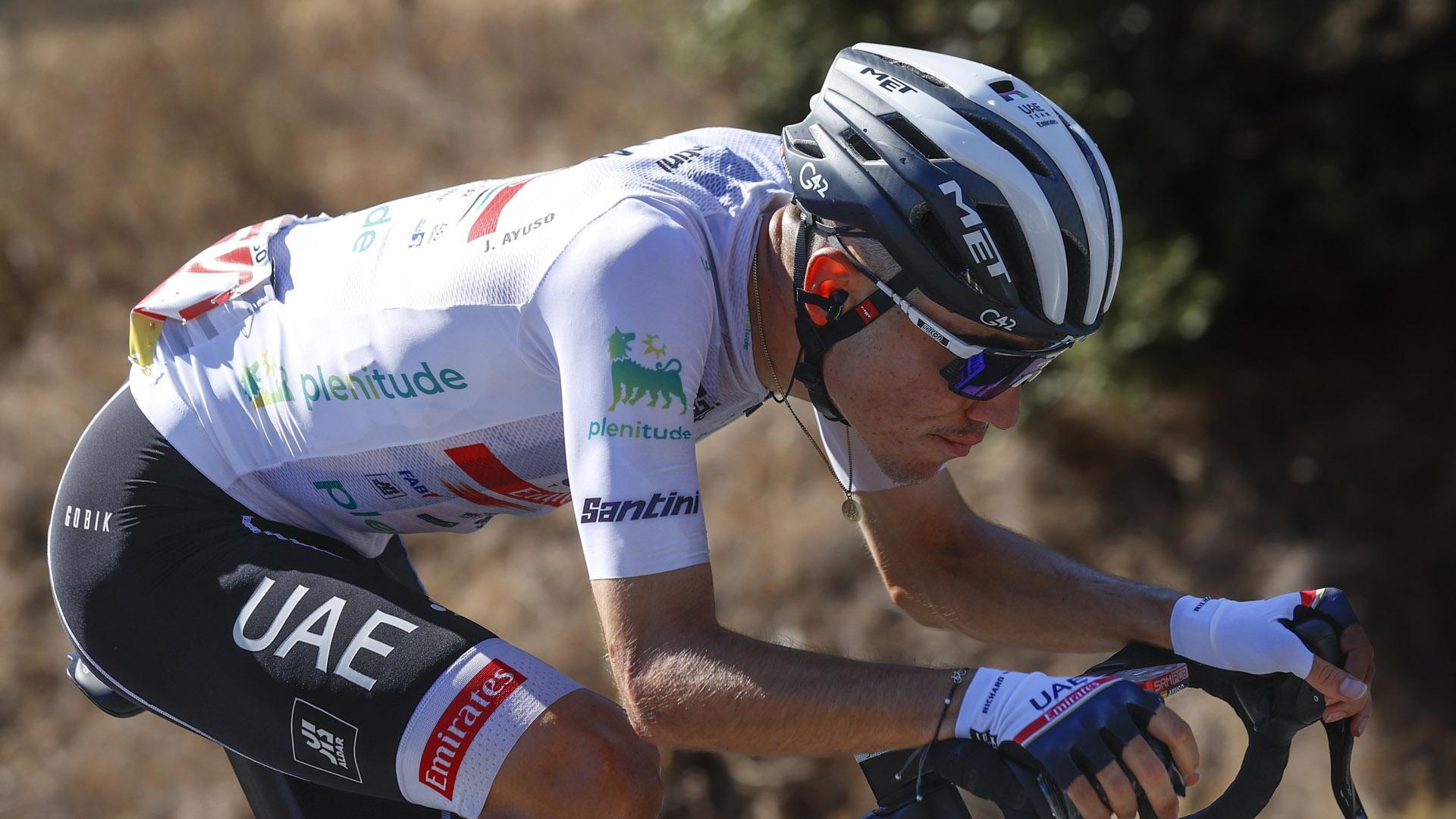 El ciclista español Juan Ayuso, en la 19ª etapa de la Vuelta a España 2022