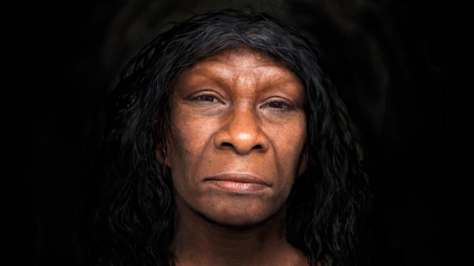 Recreación de un neanderthal