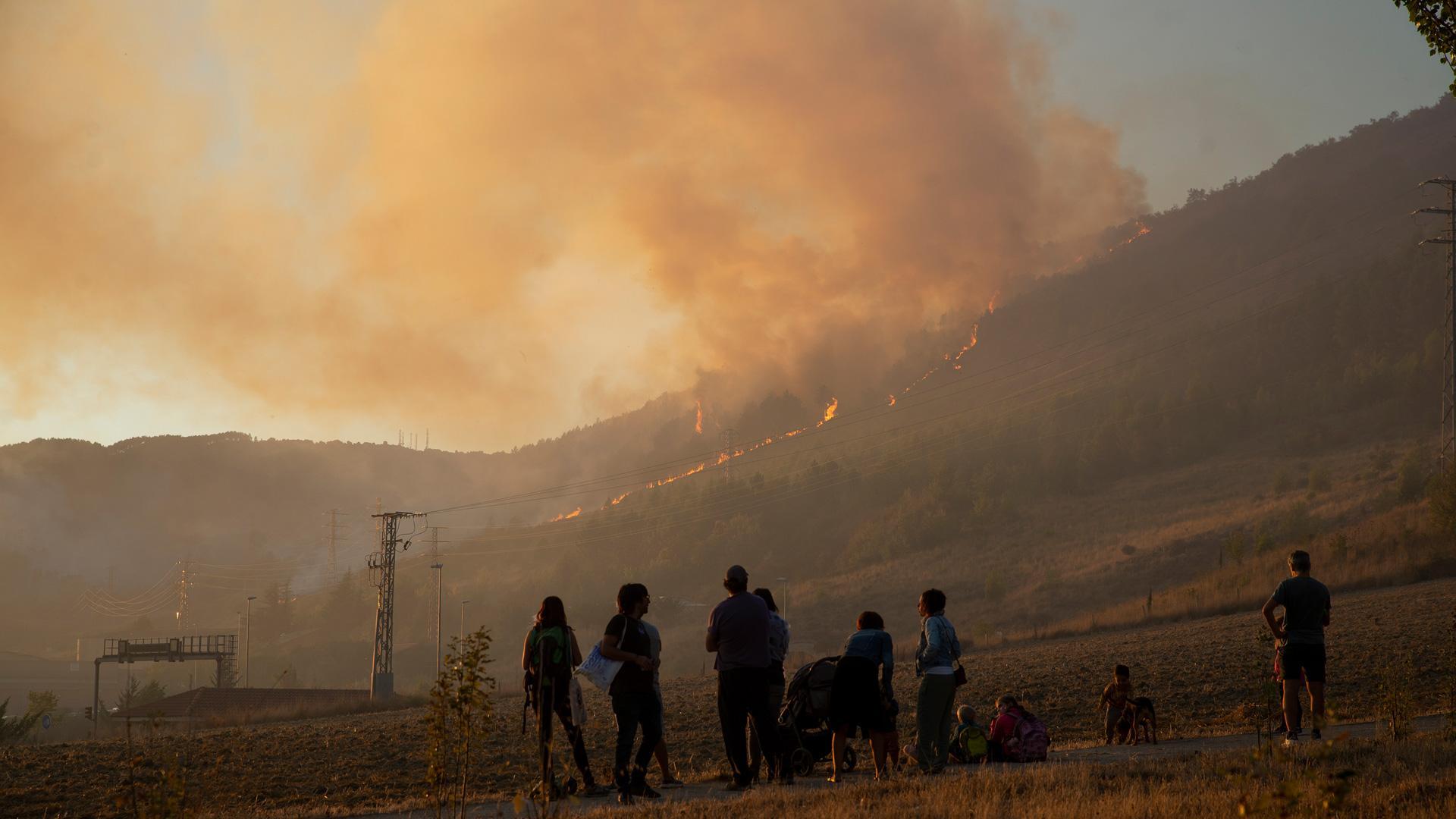 Incendio en el monte Ezkaba