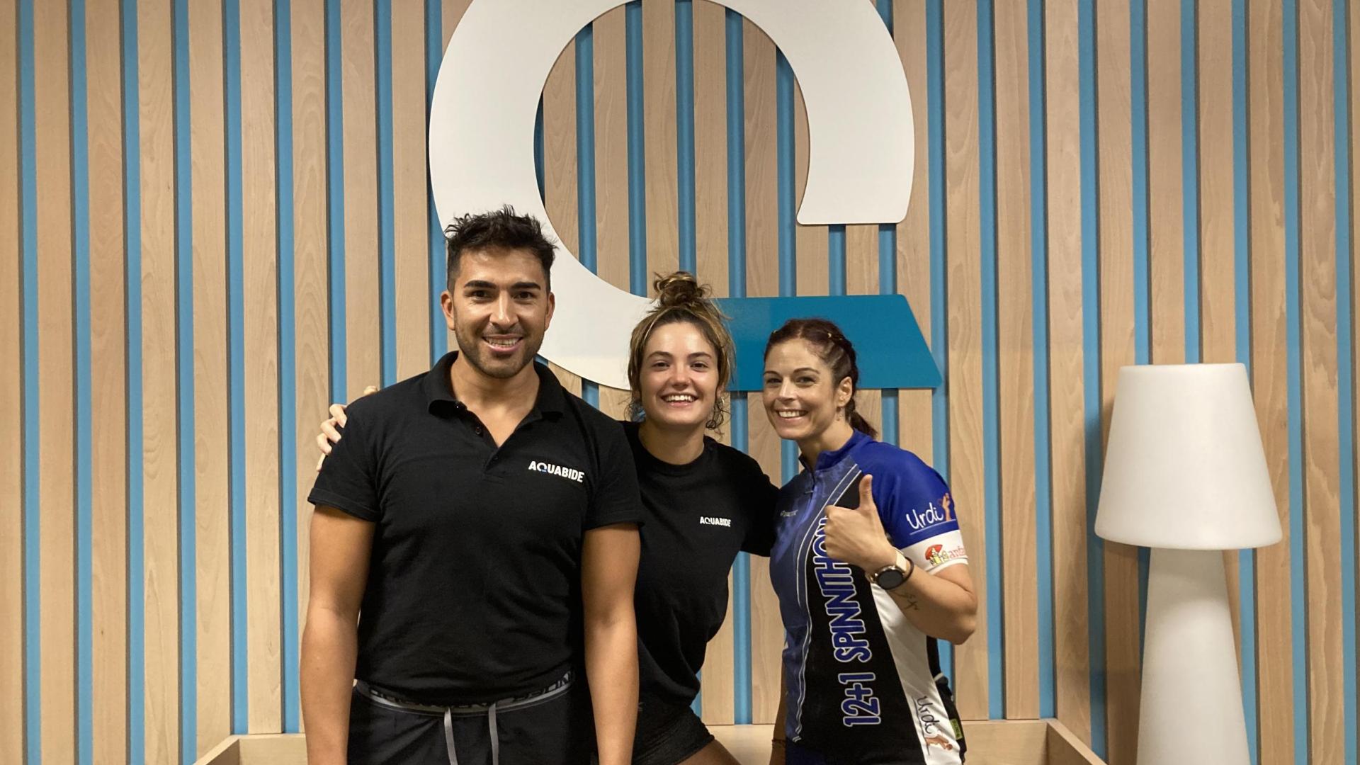Moisés, Izarne y Oihane son los entrenadores de Aquabide.