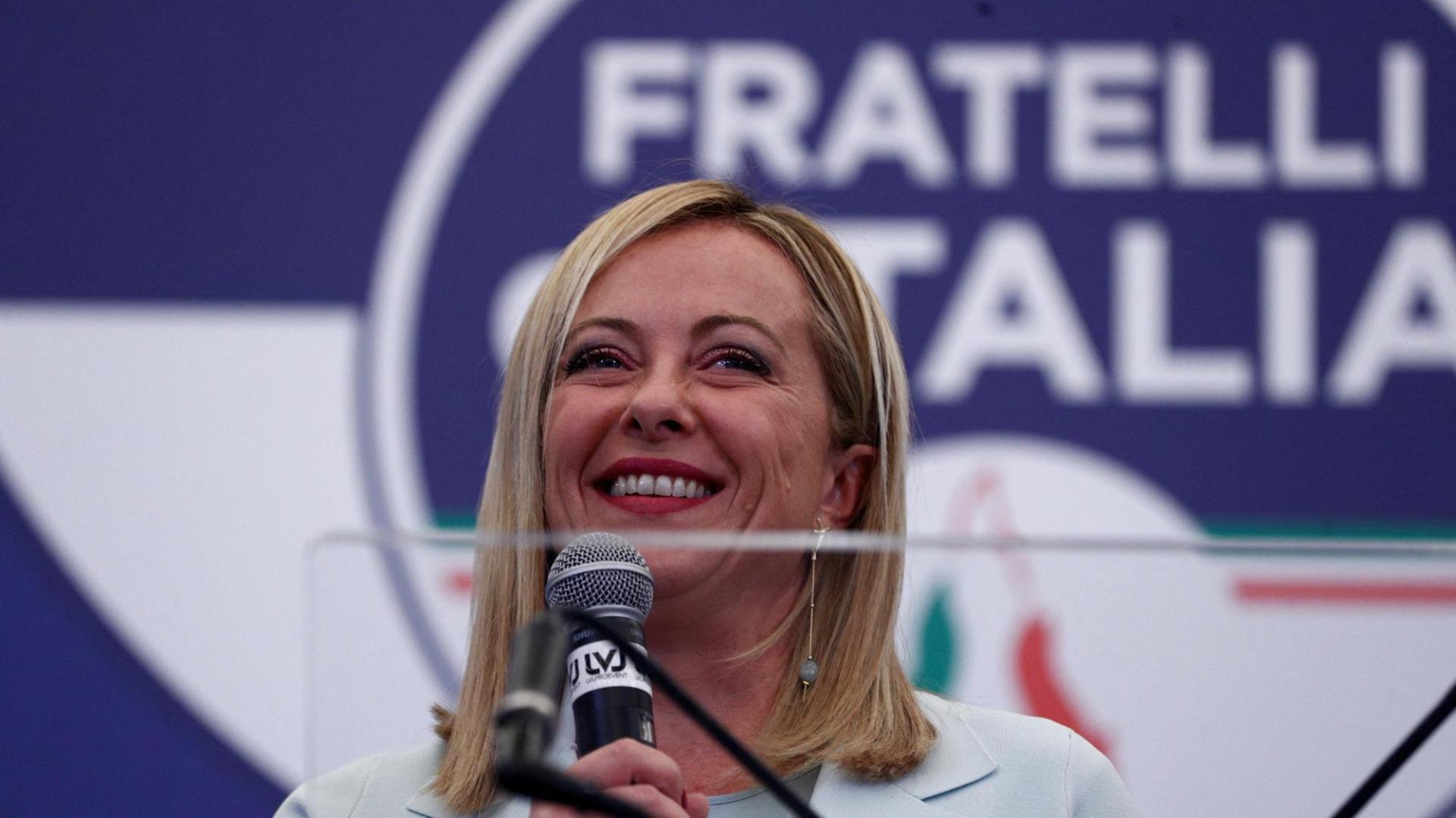 Giorgia Meloni, tras conocer su victoria electoral