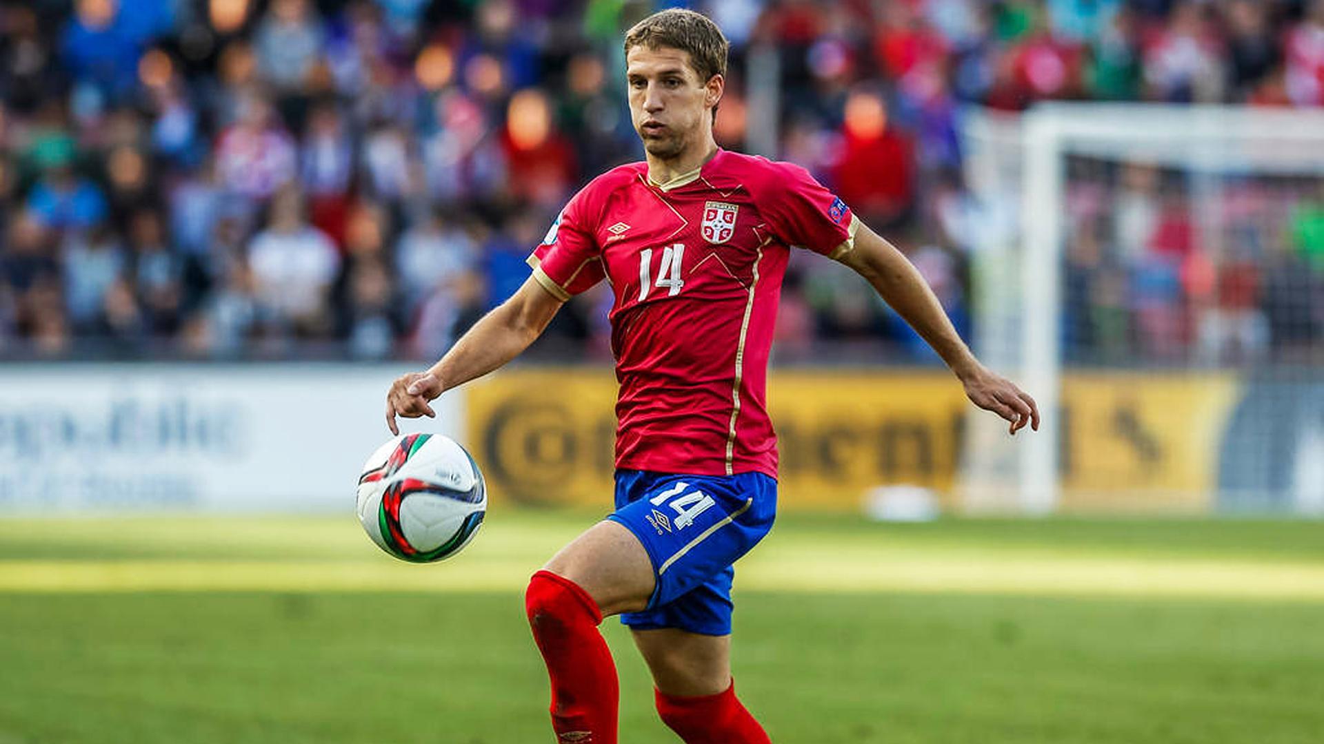 Darko, con la camiseta de la selección serbia