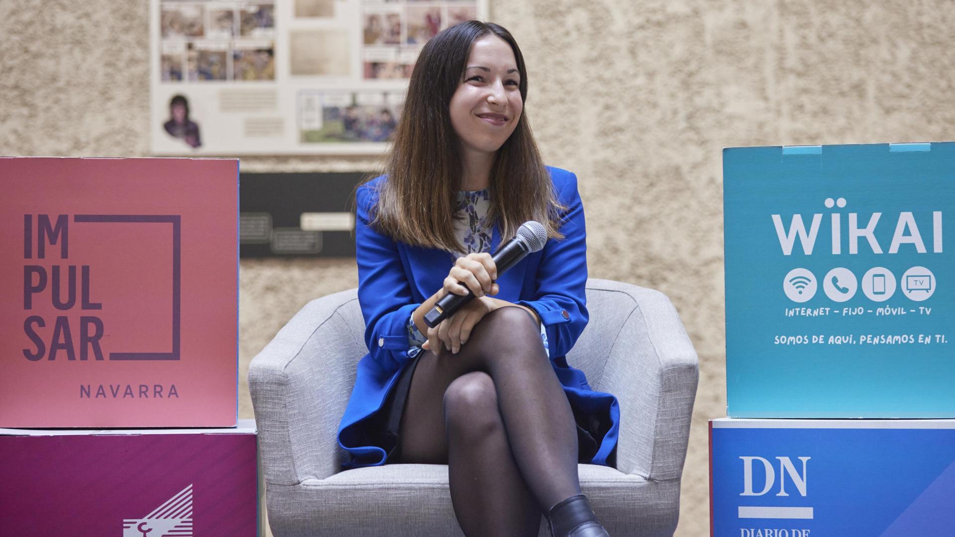 Marta Melero, responsable de marketing de Anteral, en el foro Impulsar Navarra