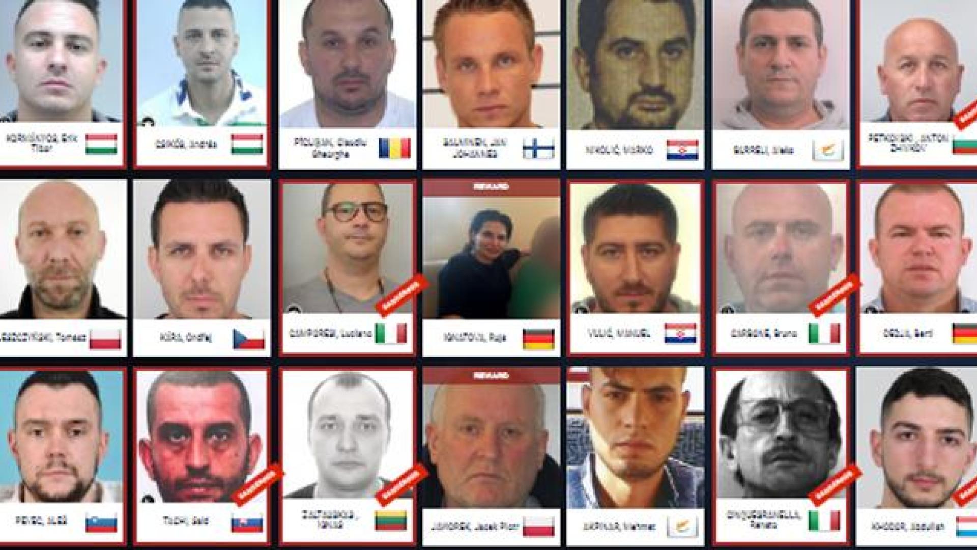 Algunos de los delincuentes más buscados en la Unión Europea