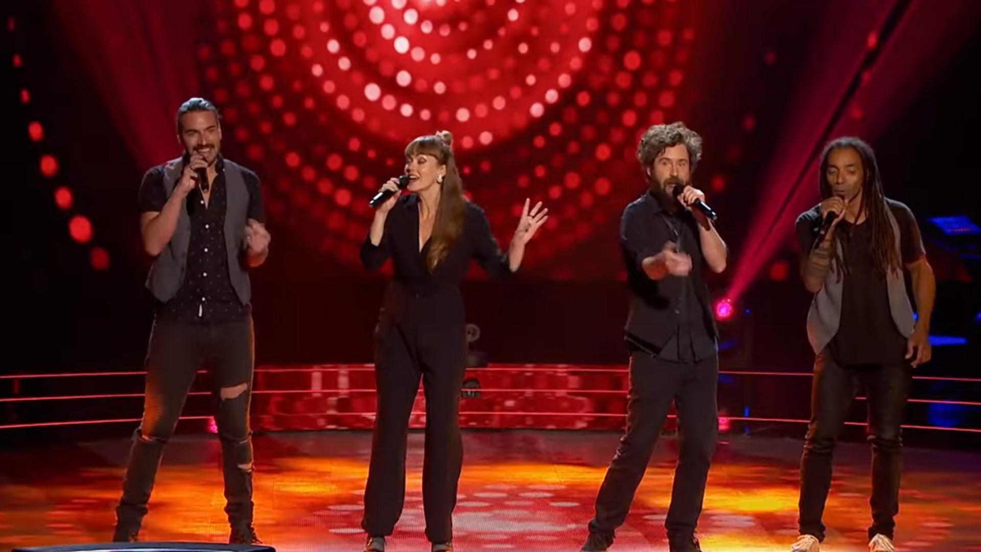 Un momento de la audición del grupo navarro Demode Quartet en La Voz