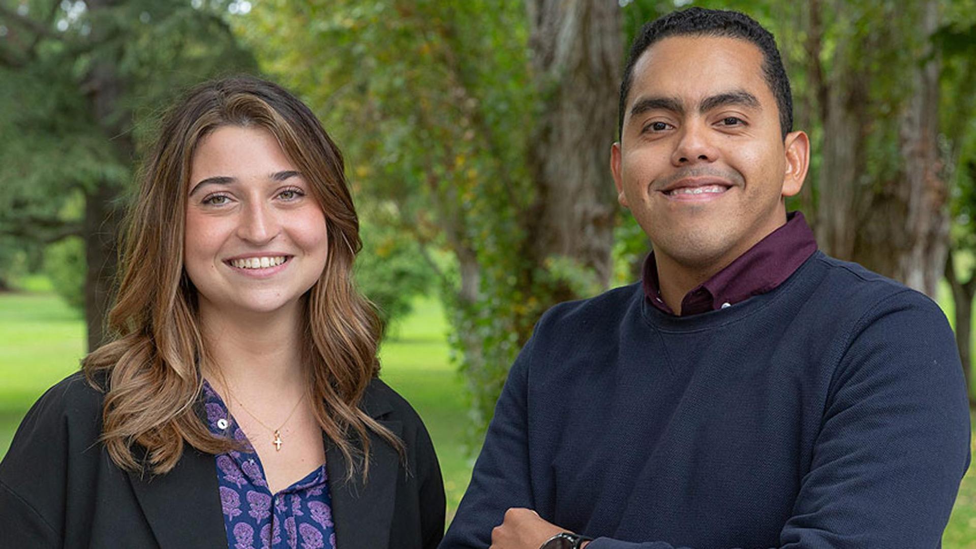 Óscar Tineo y Marta Olaizola, delegado y subdelegada de la Universidad de Navarra