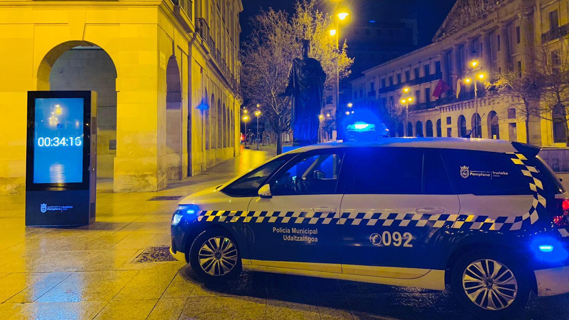 Un coche de la Policía Municipal de Pamplon