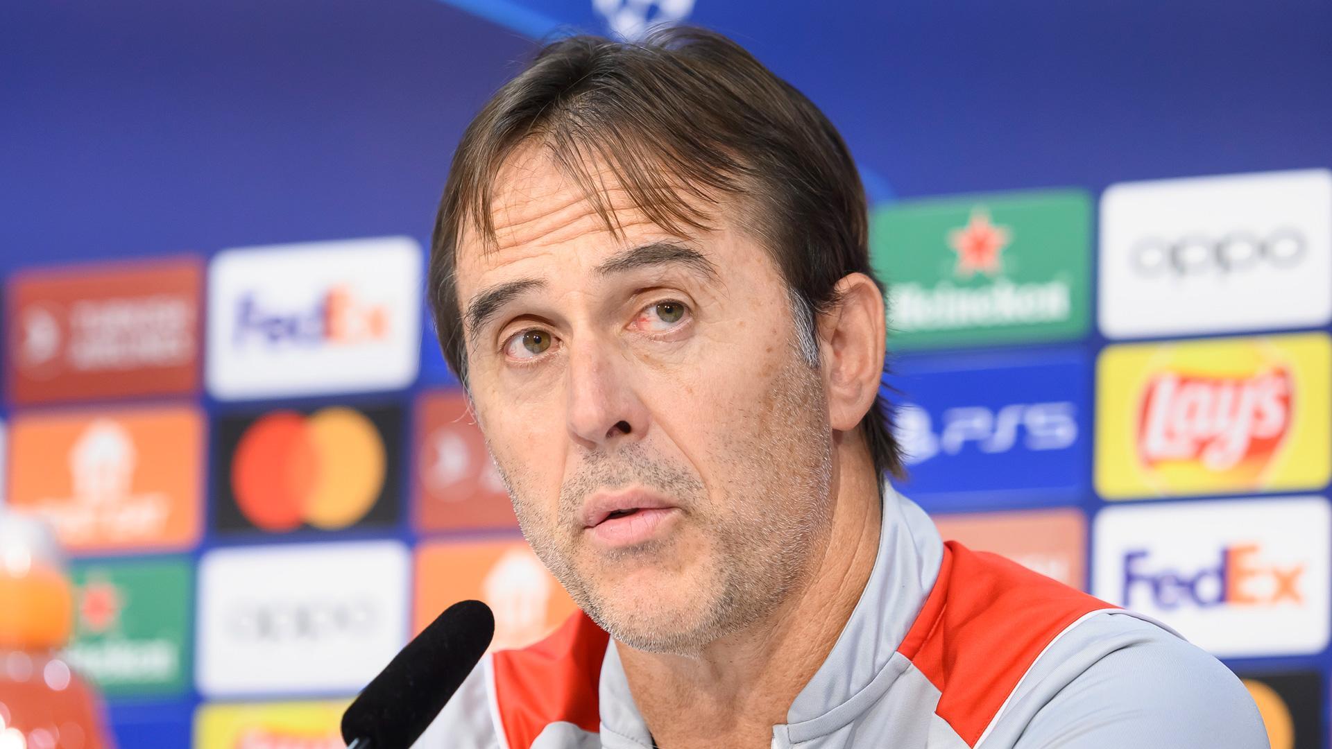 Julen Lopetegui durante rueda de prensa