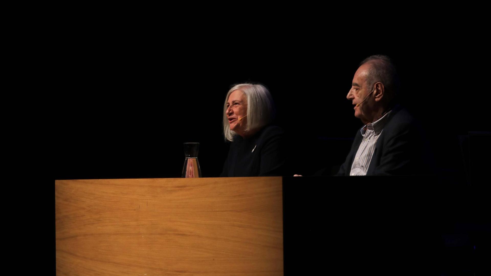 Teresa Catalán y Tomás Marco, en el diálogo previo al concierto.