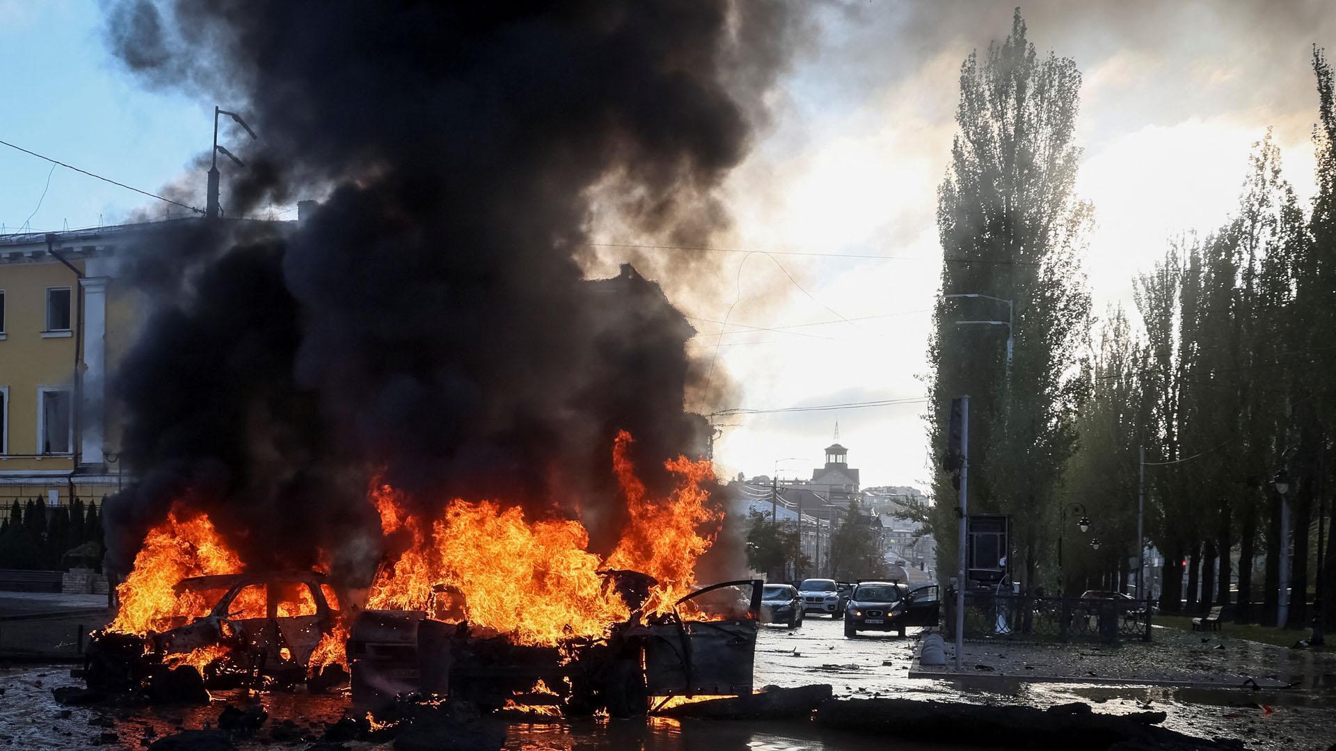 Rusia ha bombardeado de nuevo Kiev este lunes