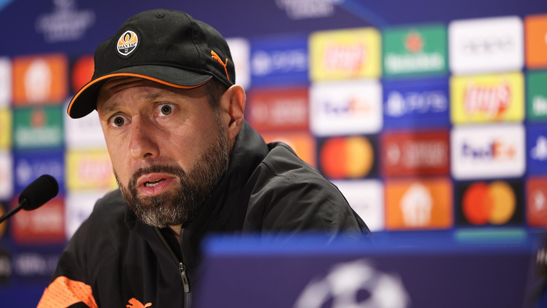 Comparecencia del entrenador del Shakhtar, Igor Jovicevicm antes del encuentro contra el Rea Madrid