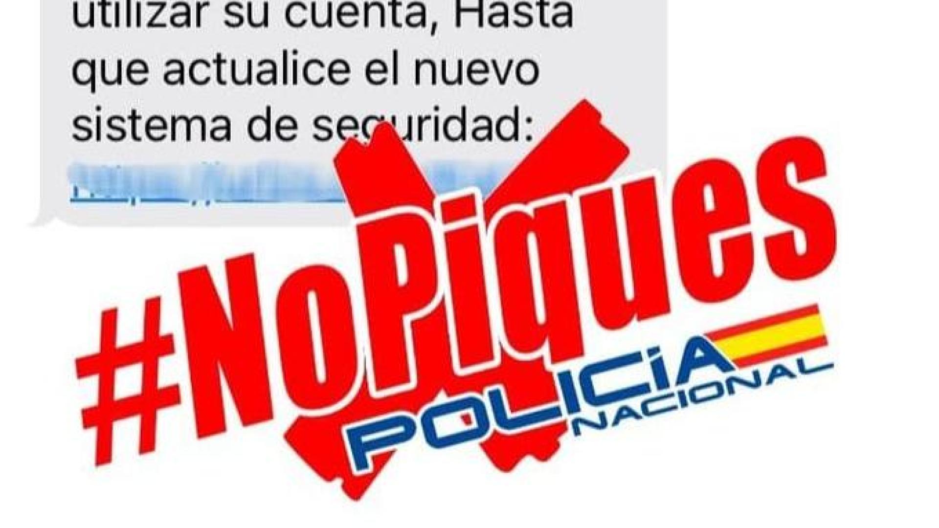 La Policía recuerda que las entidades bancarias nunca envían ese tipo de comunicaciones a través de sms