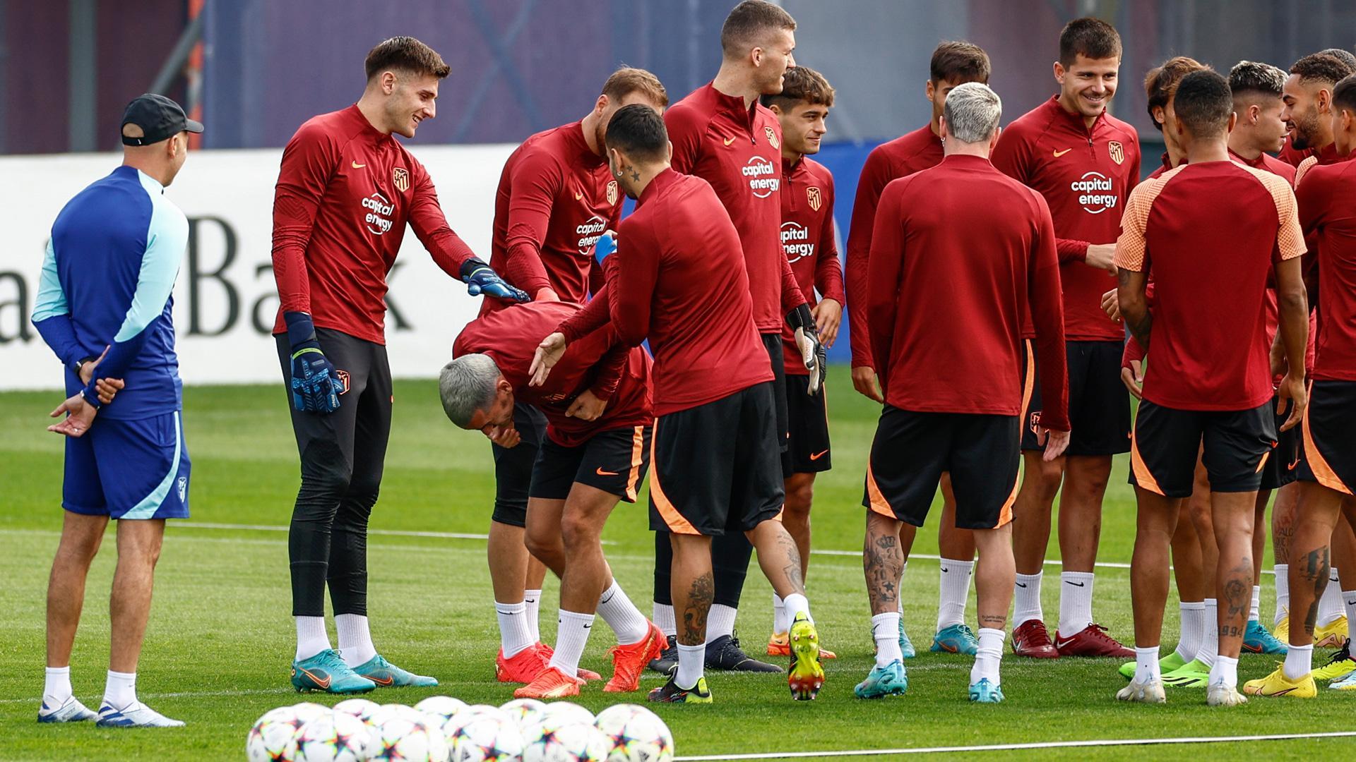 Entrenamiento del Atlético de Madrid este martes en Cerro del Espino, Majadahonda