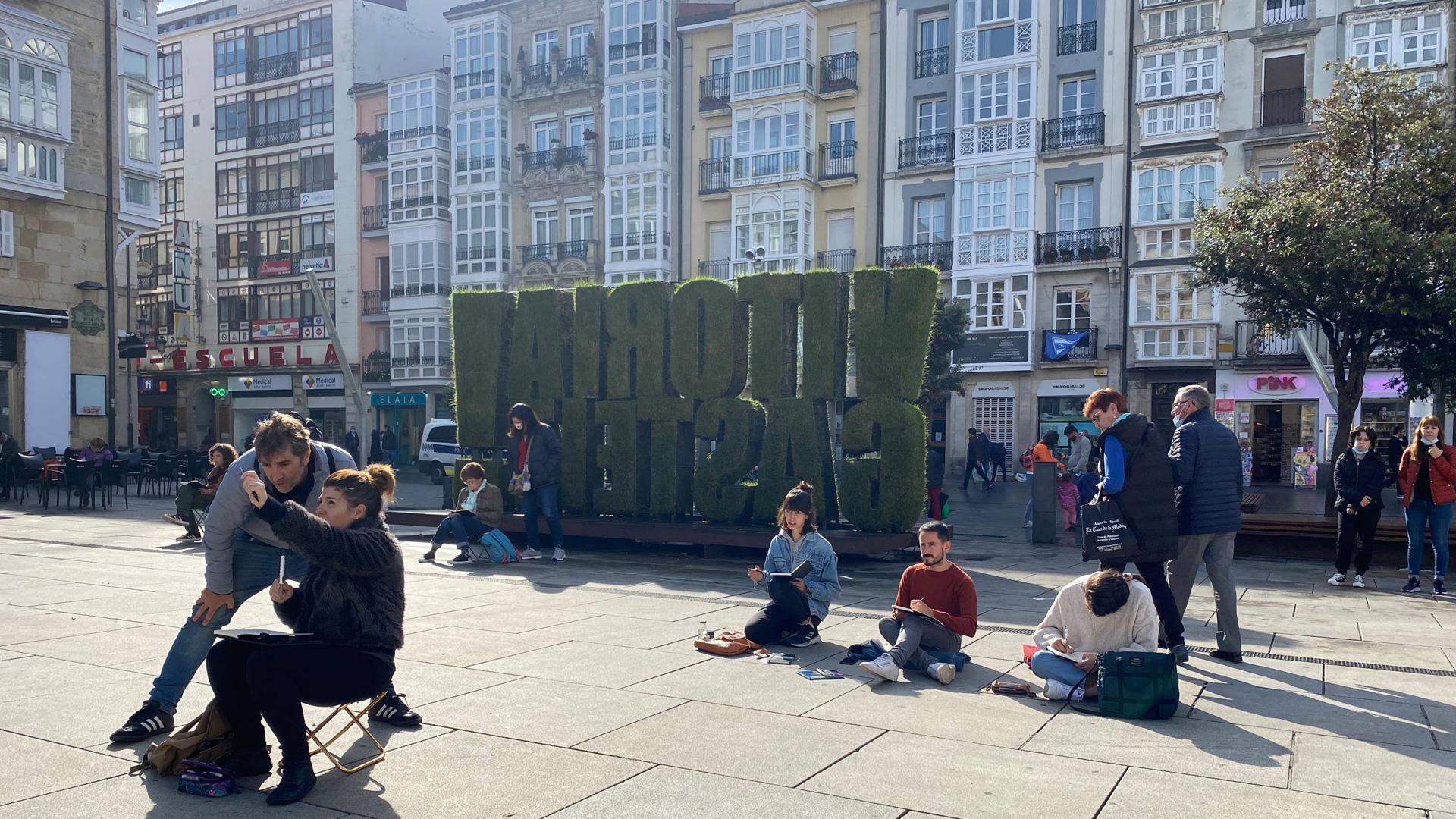 Un momento de un maratón celebrado en Vitoria