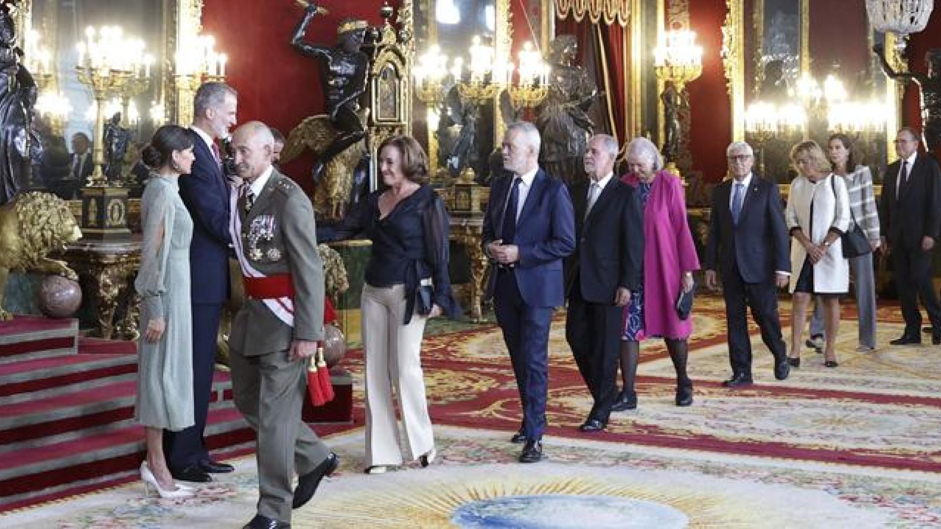 La reina Letizia, diagnosticada con un Neuroma de Morton, este miércoles en la recepción en el Palacio Real
