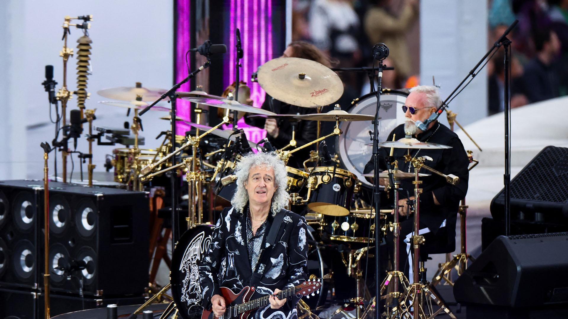 Brian May, en el concierto de Queen por el Jubileo de Platino de la reina Isabel II el pasado mes de junio