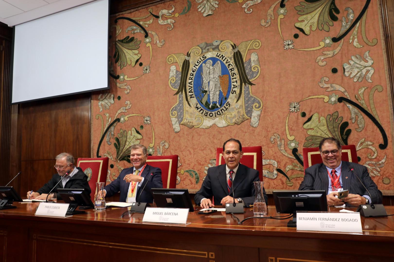 Jhon Müller, Pablo Zubieta, Miguel Bárcena y Benjamín Fernández Bogado
