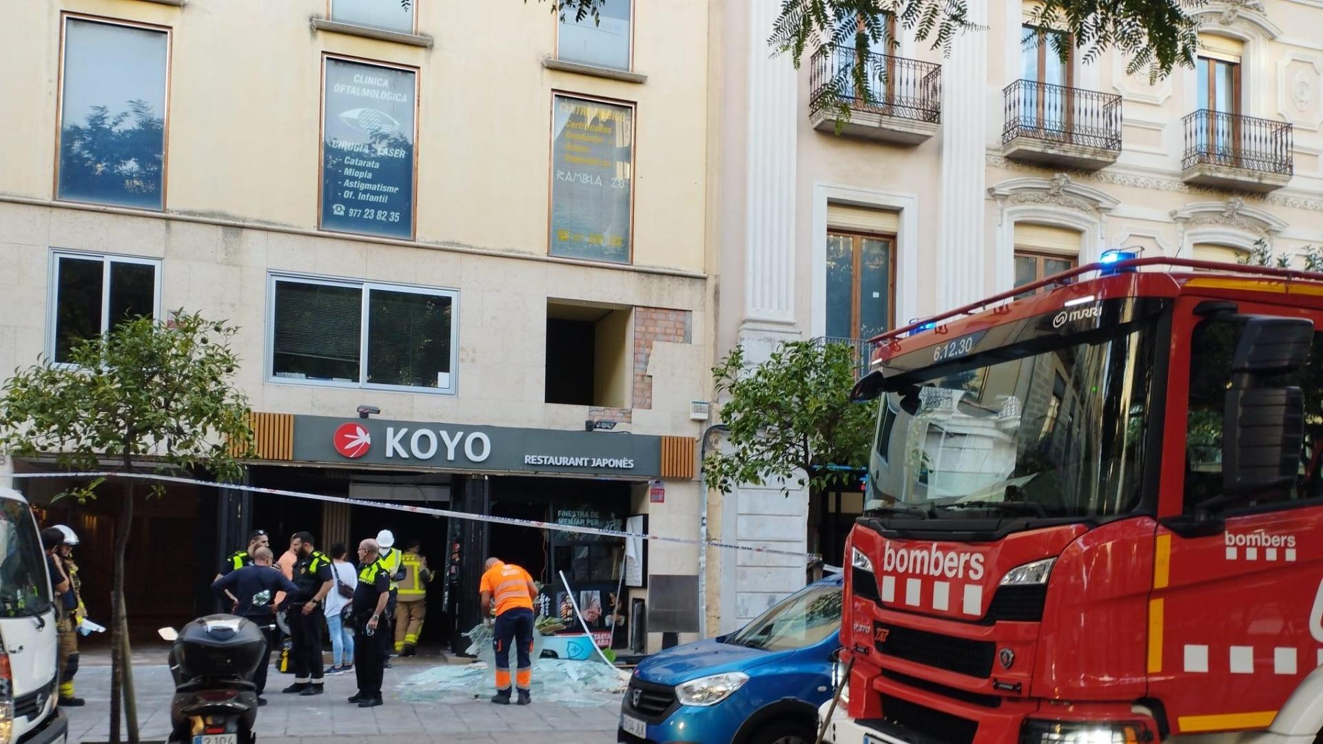 Restaurante de la Rambla Nova de Tarragona donde se produjo una explosión de gas este domingo