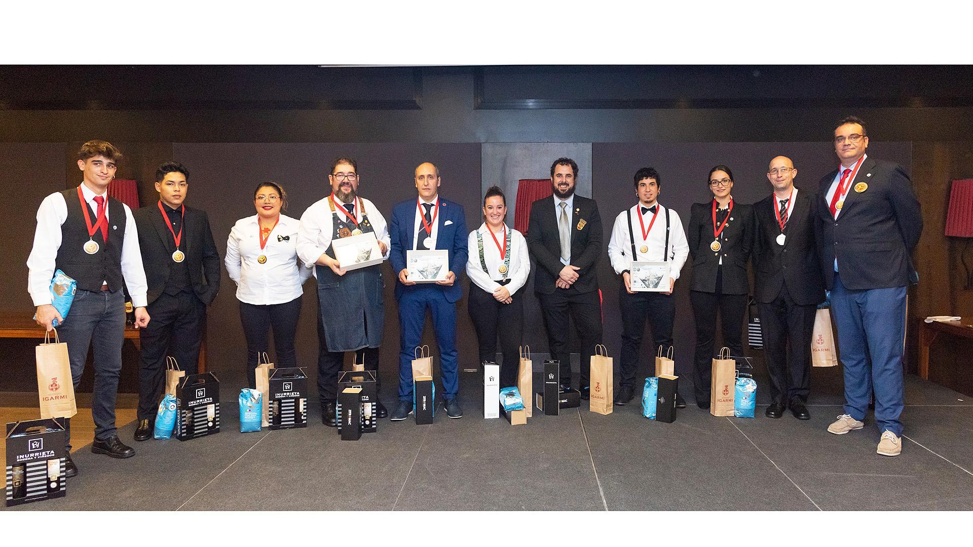 Jurado y premiados en el XL Concurso de Coctelería de Navarra