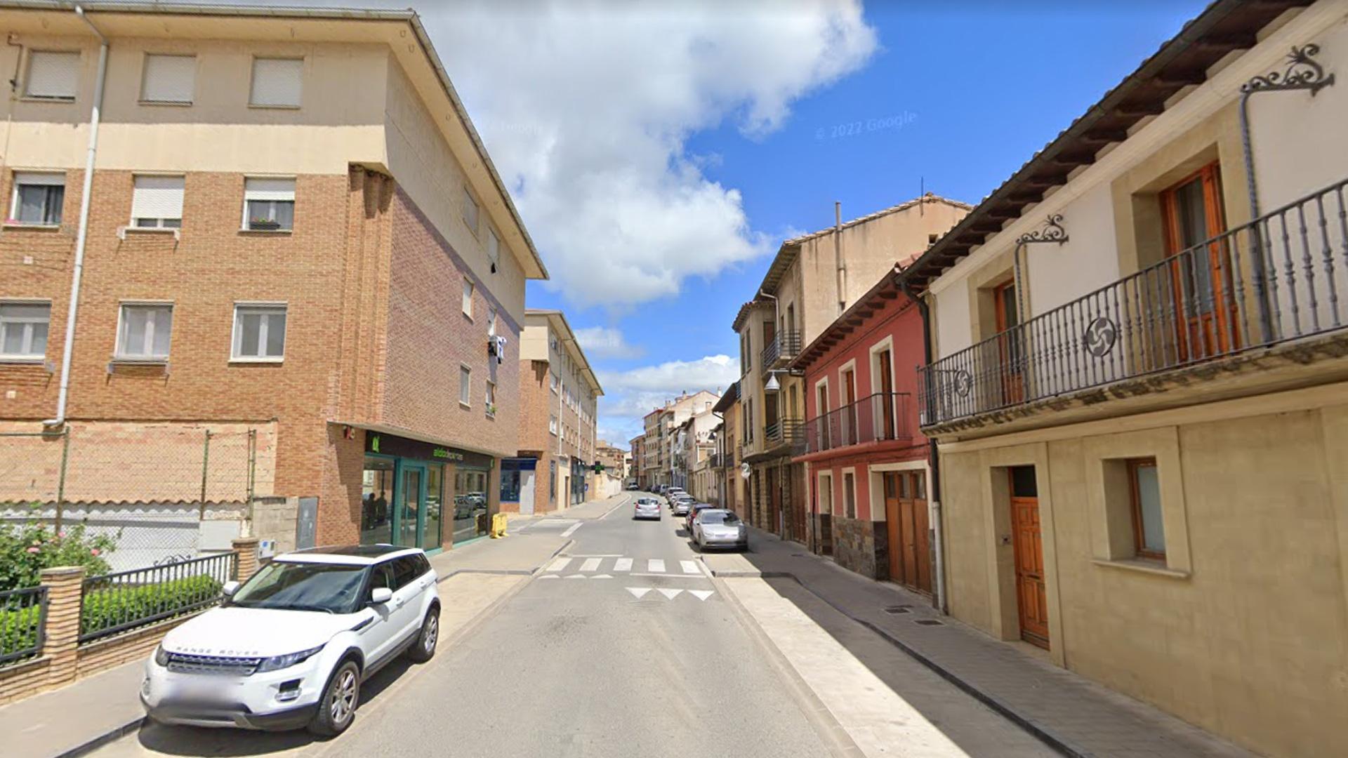 Imagen de la avenida de Aragón de Sangüesa, donde se ha producido el atropello