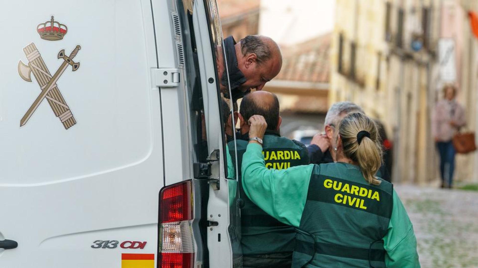 El detenido por la desaparición de Juana Canal en 2003 Jesús P.H., a su llegada este viernes para pasar a disposición judicial en Ávila