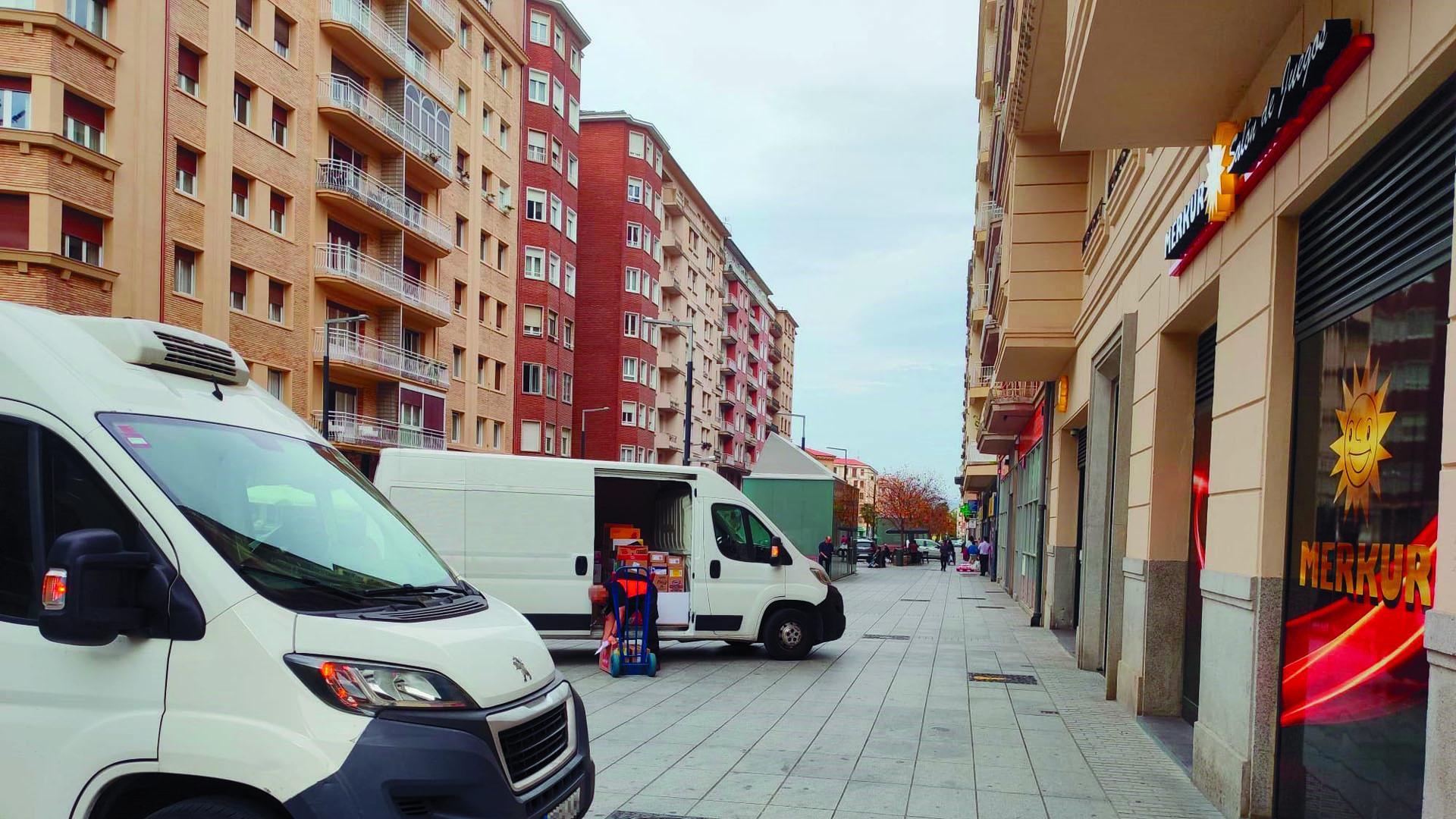 Ejemplo de lo que sucede en la calle Olite de Pamplona