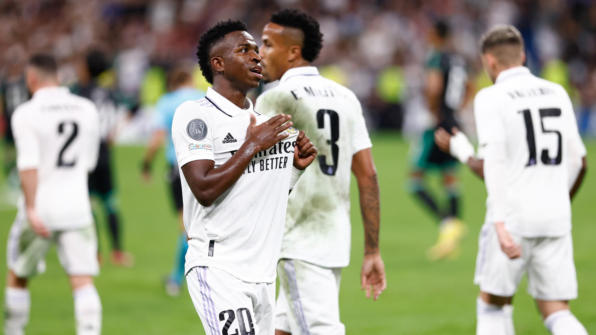 Vinicius celebra su gol ante el Celtic en Champions