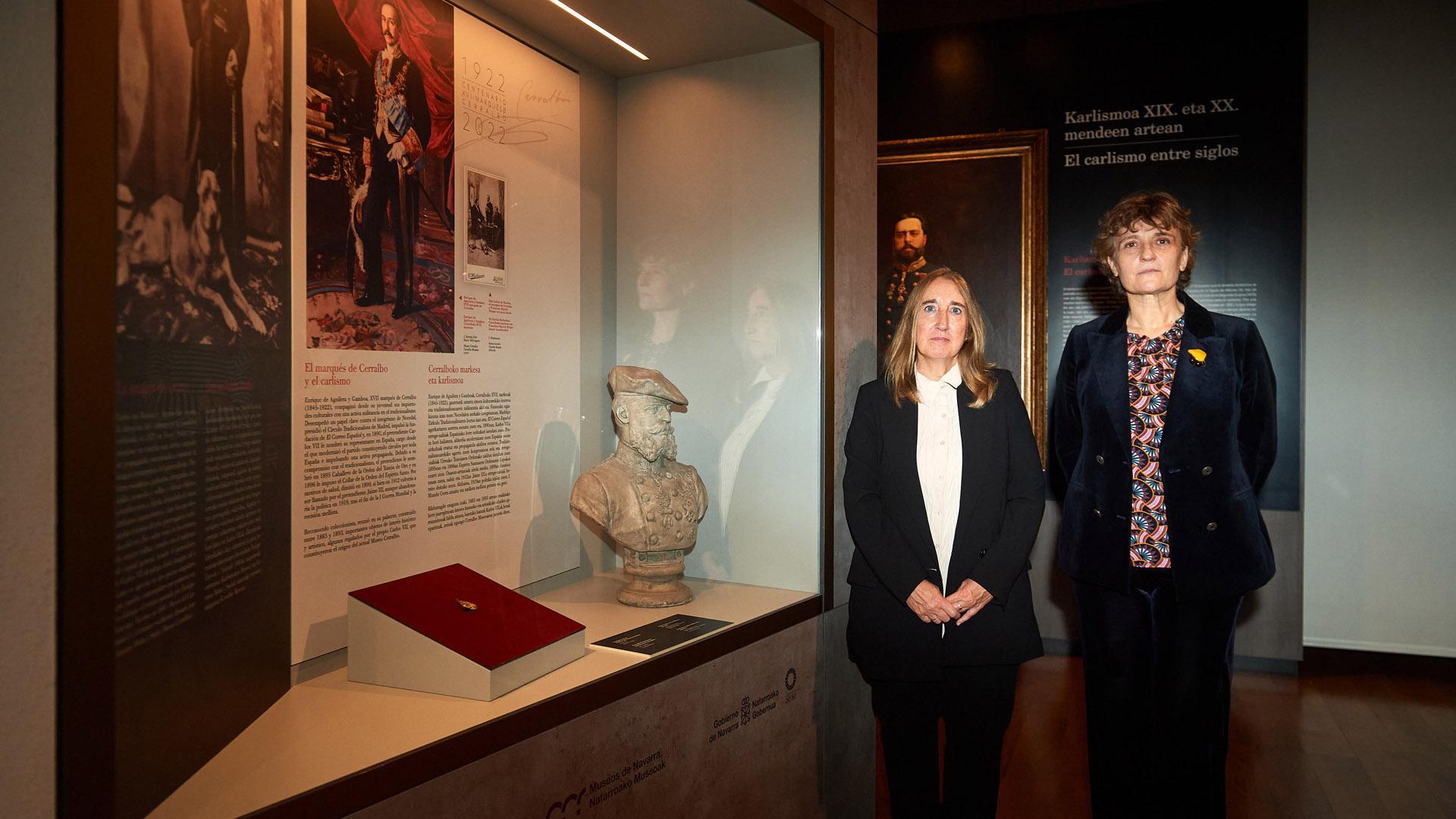 Susana Irigaray, directora del Servicio de Museos del Gobierno de Navarra, y Carmen Jiménez, directora del Museo Cerralbo de Madrid