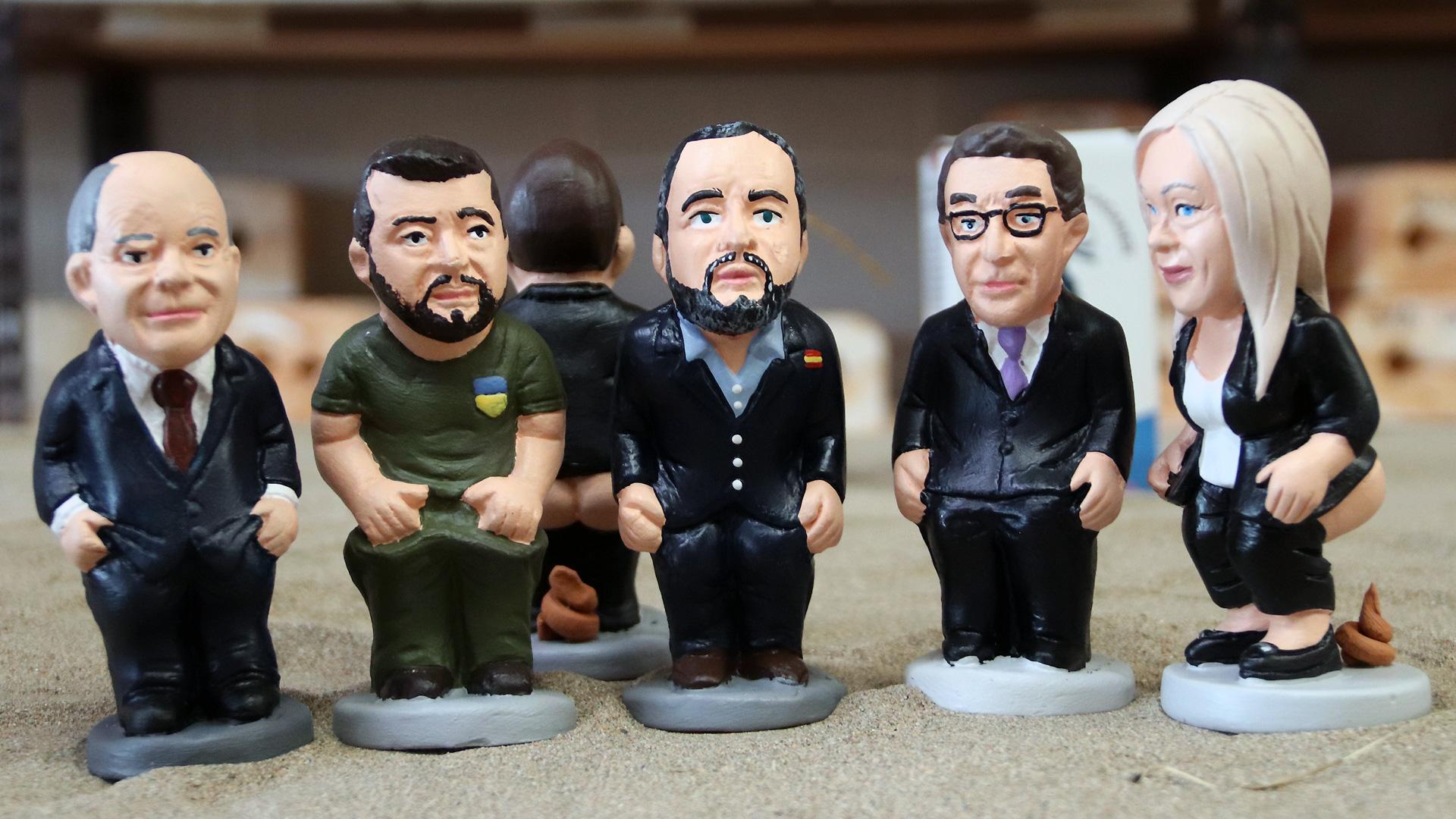 Feijóo, Zelenski, Lewandowski, Benzema y Meloni, entre los nuevos 'caganers' de este año