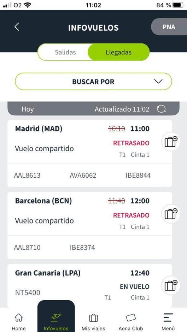 Retrasos en los vuelos del aeropuerto de Pamplona