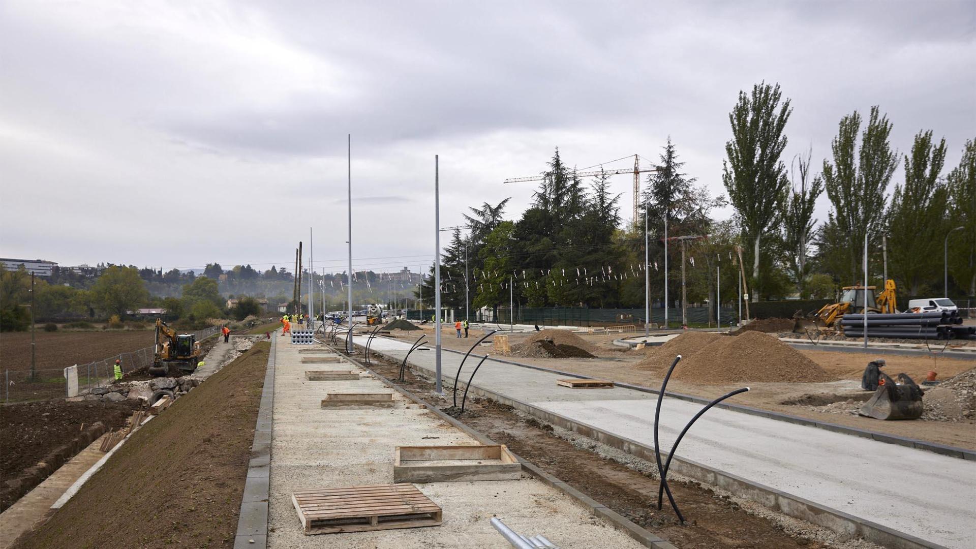 Estado de las obras en la segunda fase de Txantrea sur