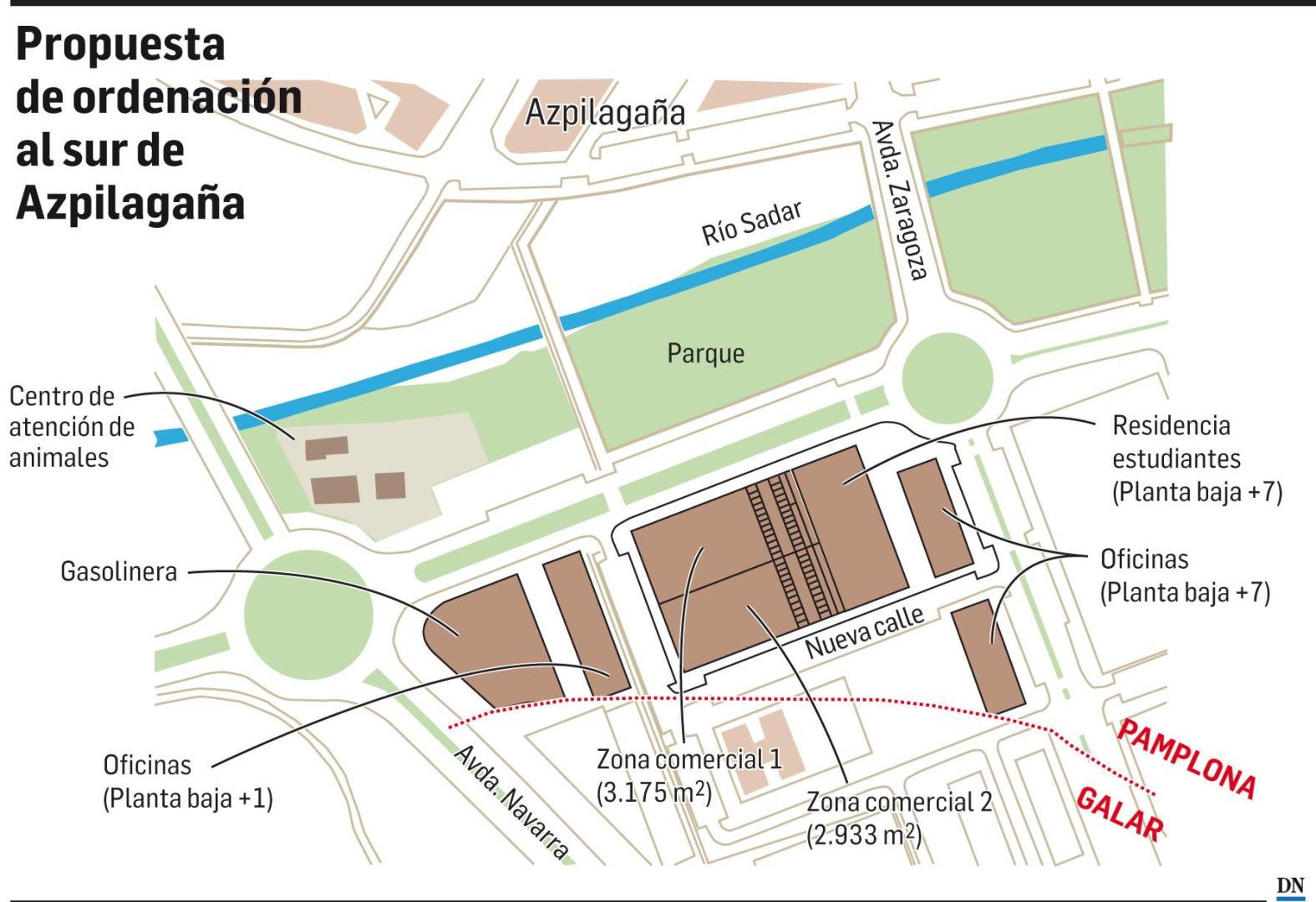 Propuesta de ordenación al sur de Azpilagaña
