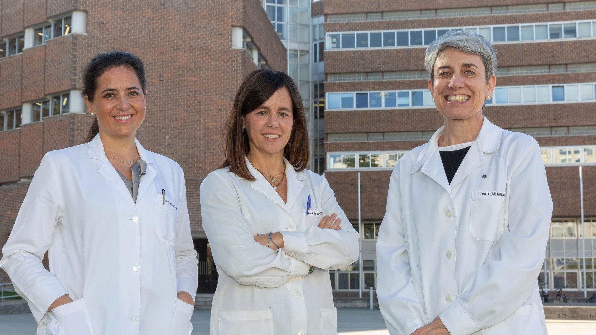 Las profesoras de la Universidad de Navarra Begoña Olartecoechea, Mar Cuadrado y Elisa Mengual
