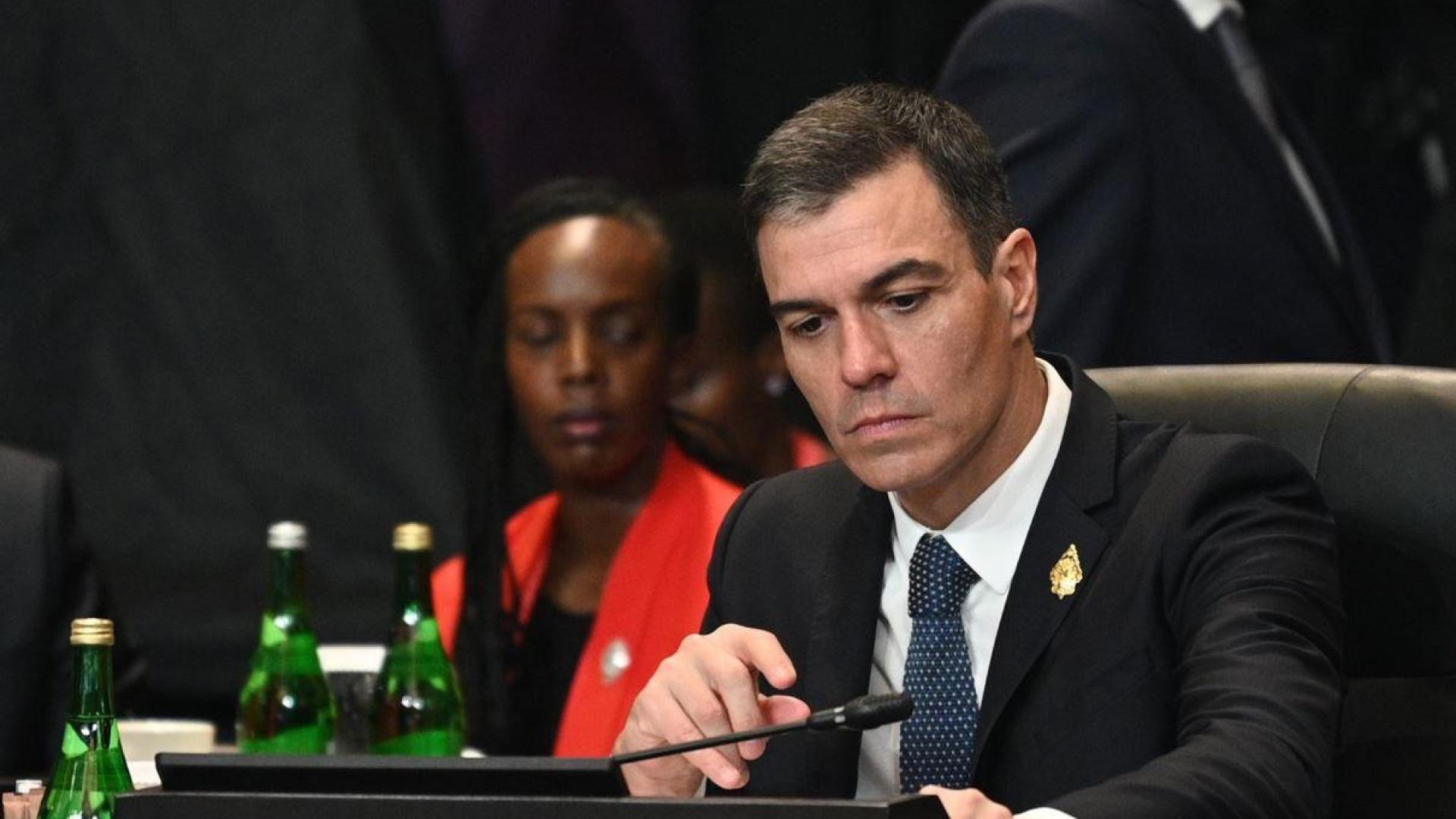El presidente del Gobierno, Pedro Sánchez, durante la primera jornada del G20